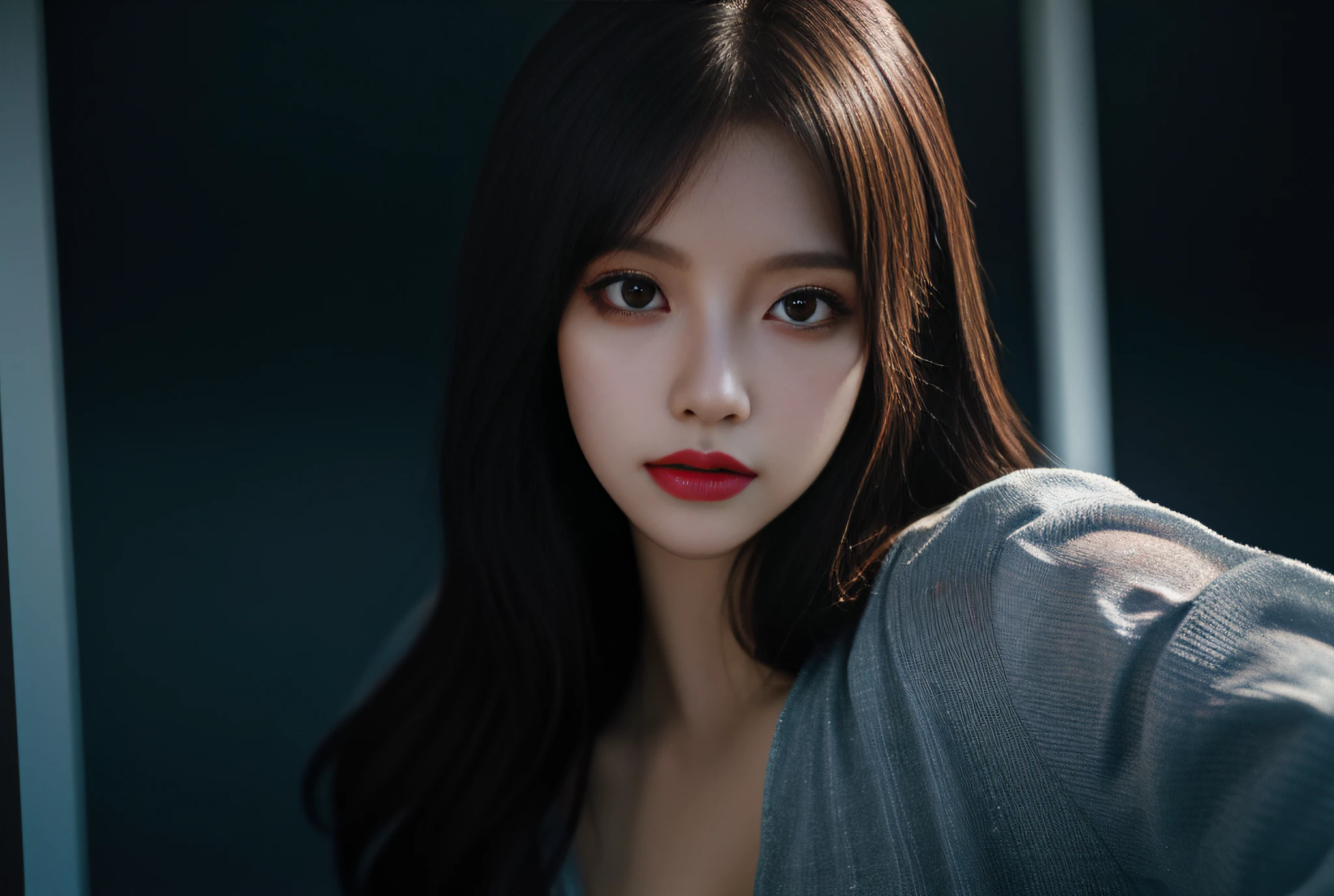 (Avatar:1.1),(dress:1.2),city lights,detailed face,show cleavage,1girl,(looking at viewer),extremely detailed eyes and face,btpt-fc,Colorful hair,glowing eyes,asterpiece,best quality,(realistic, photo-realistic:1.3),(RAW photo:1.2),extremely detailed CG unity 8k wallpaper,amazing,finely detail,official art,absurdres,incredibly absurdres,huge file size,super detail,ultra-detailed,extremely detailed,beautiful detailed girl,extremely detailed eyes and face,beautiful detailed eyes,large hips,dynamic angle,wide shot,cinematic lighting,moody lighting,(ulzzang-6500-v1.1:0.7),extremely detailed face,(8k, best quality, masterpiece:1.2),(realistic photo shot in a dark studio),(medium full body shot),,solo,beautiful detailed face,supermodel,(fit body:1.1),pale skin,detailed chignon hair,(realistic glistening skin:1.2),skindentation,sexy pose,masterpiece,best quality,high resolution scan,(photo by Canon 5d, 50mm ZEISS lens),hourglass proportions,(8k uhd,  hdr, dof),(professionally color graded),sharp focus,natural lighting,.