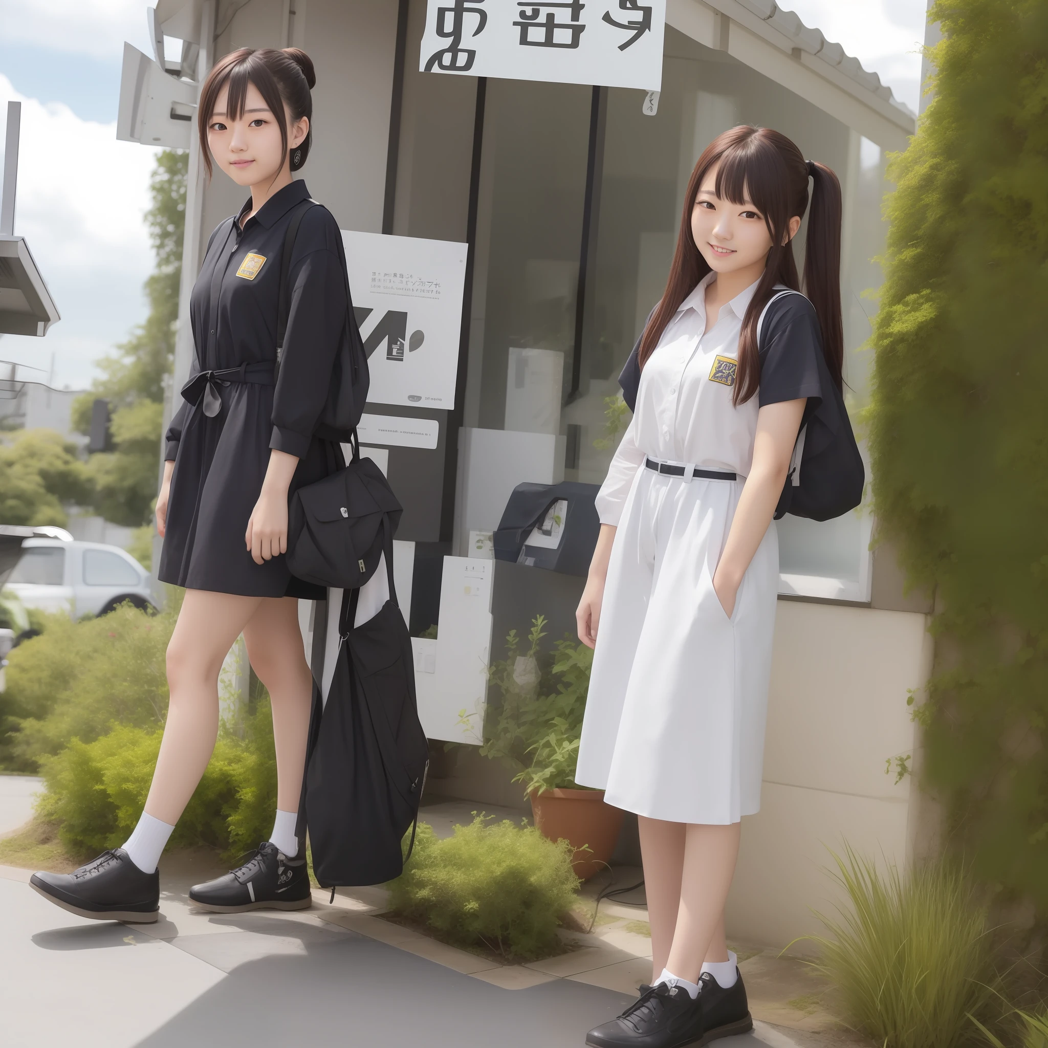 Japan female idol at 17 years old。Dressed as a landscaper(Scissors on the waist)