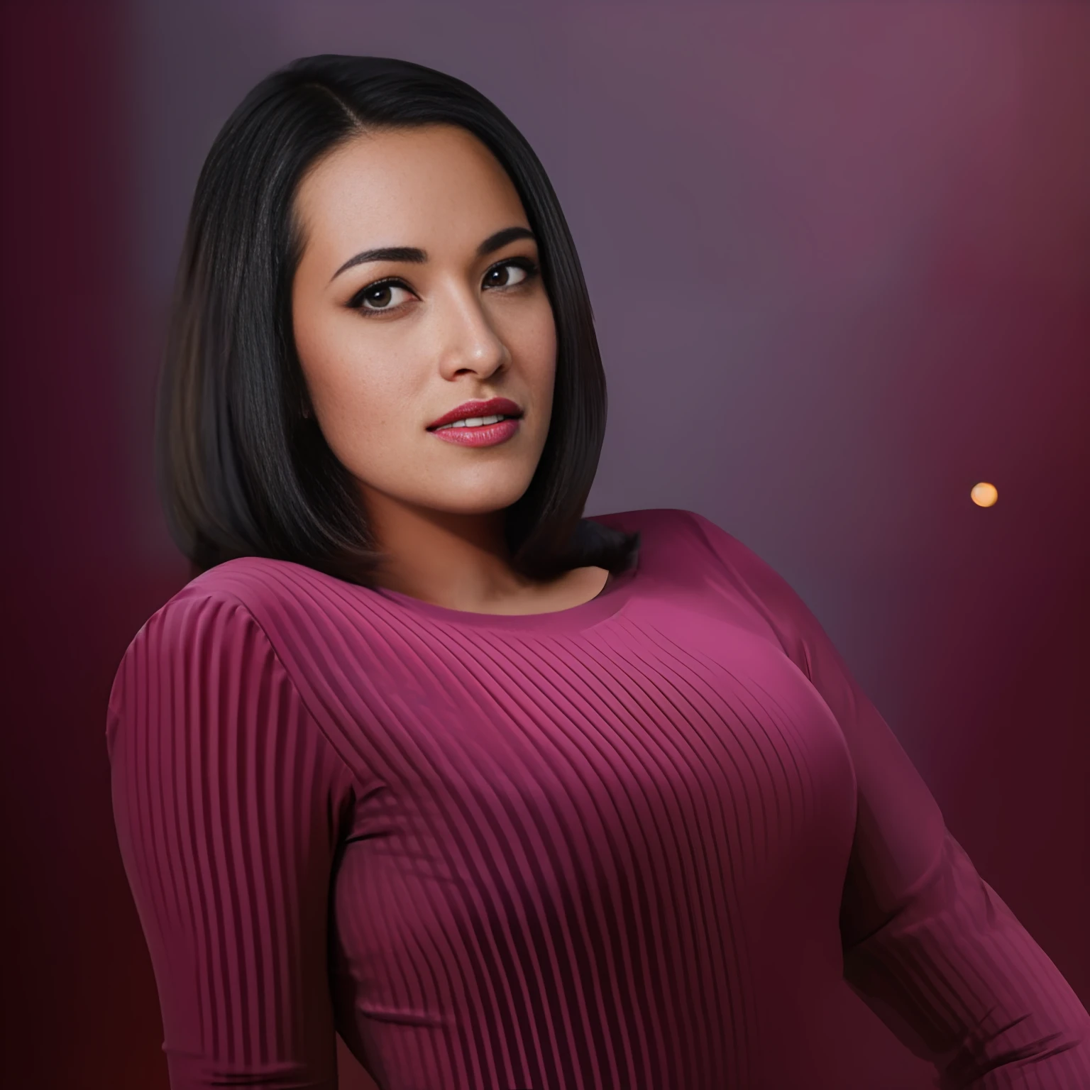 um close up de uma mulher de camisa roxa posando para uma foto, foto de uma mulher negra, foto de perfil headshot, taken in the early 2020s, foto headshot, imagem profissional, fotografia tirada em 2 0 2 0, foto de perfil profissional, Foto de uma mulher, foto de perfil profissional, album photo, Laura Zalenga