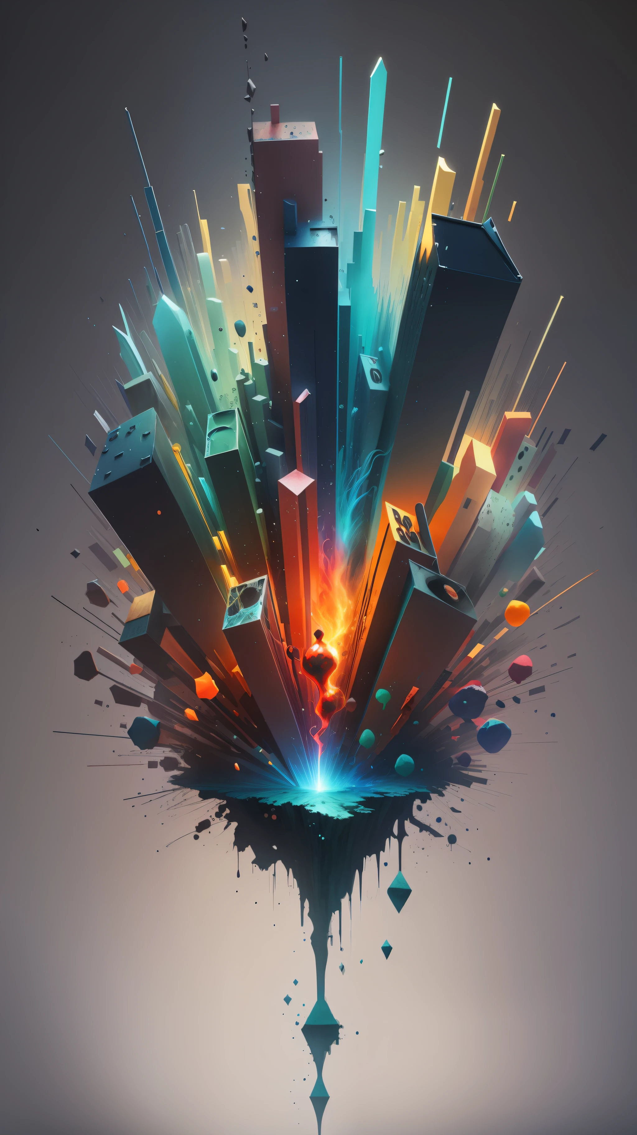 3d watercolor abstract,dark background,high resolution,high quality,colorful,green,red,blue