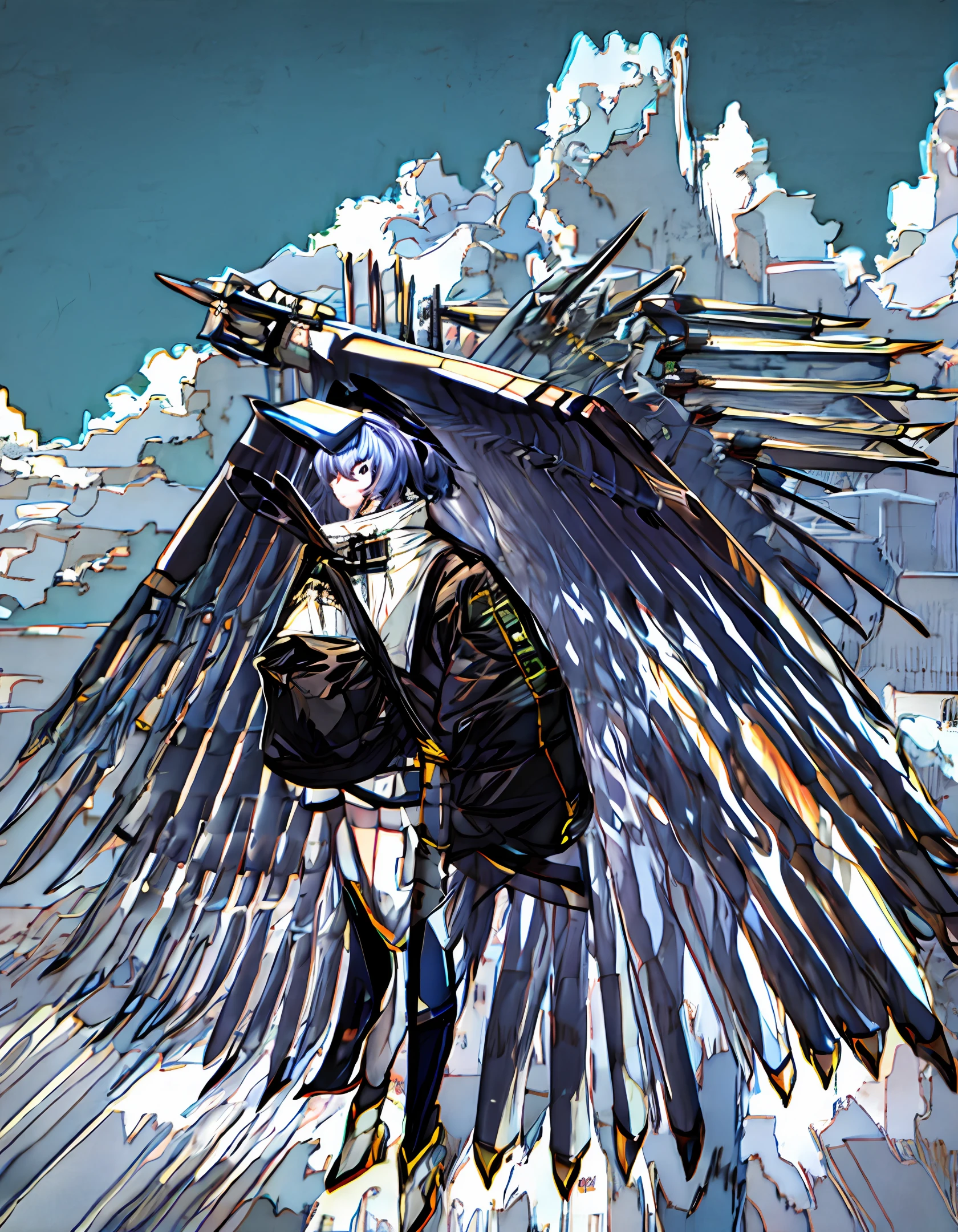 Cute girl,mechs,Long knives