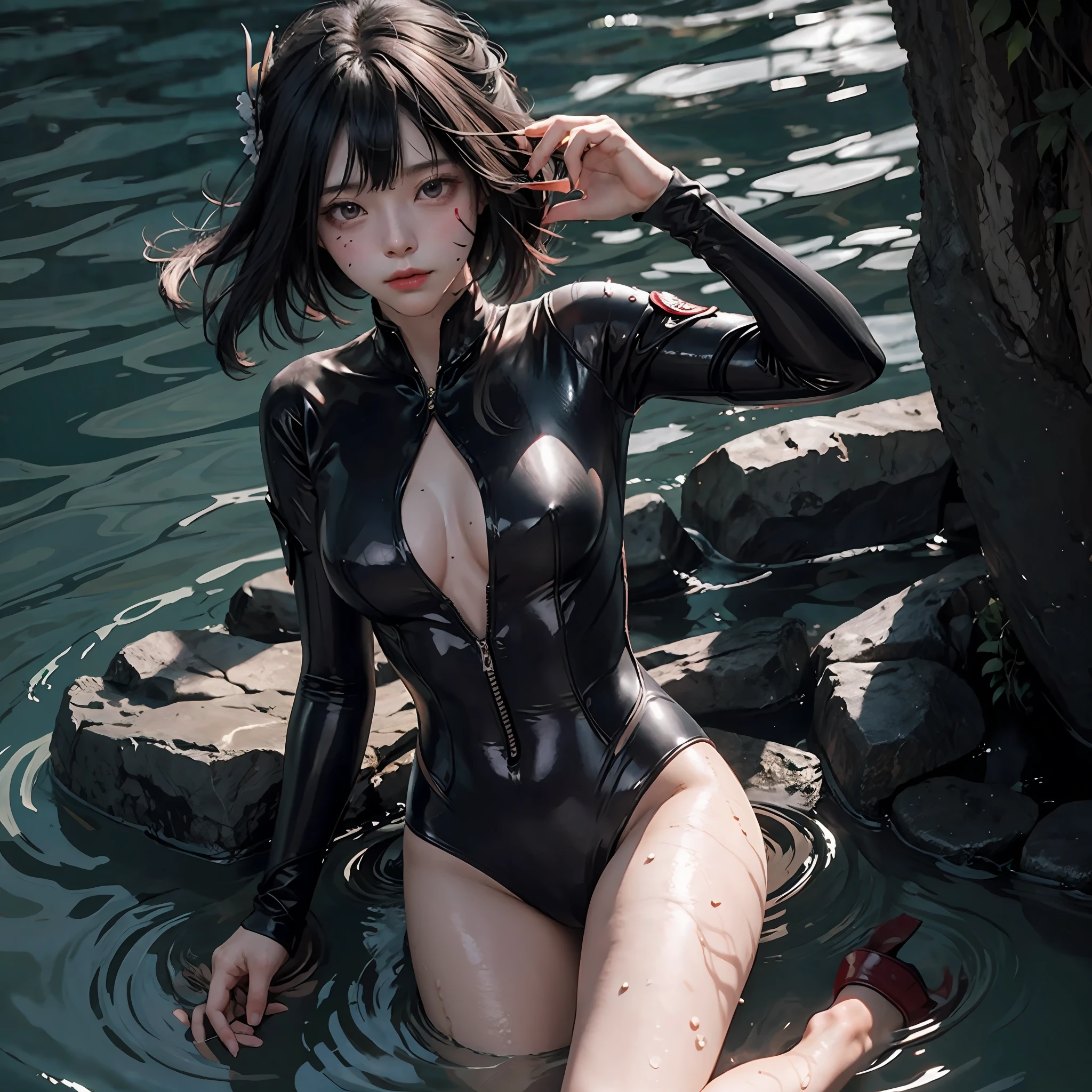 Genshin Raiden General doujin,swim wears,Be red in the face --auto