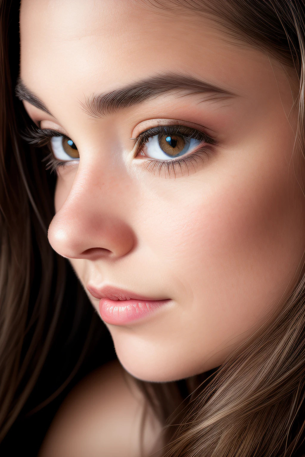 ((Close-up photo of the face)), (Black Eyes)), Beautiful (((20 years old)) female portrait photography, award-winning photography, top quality, portrait by Annie Leibovitz, Canon 5D Mark II, film, professional photography, (rich colors: 1.1), ultra-realistic and realistic texture, (Natural light: 1.1), (Canon EF 85mm f/1.4L USM), ultra detail, detail, Dramatic light, beautiful eye for details, detailed skin, depth of field, raw photo, full resolution, high definition skin, detail, sharp focus, high resolution, high quality photo,