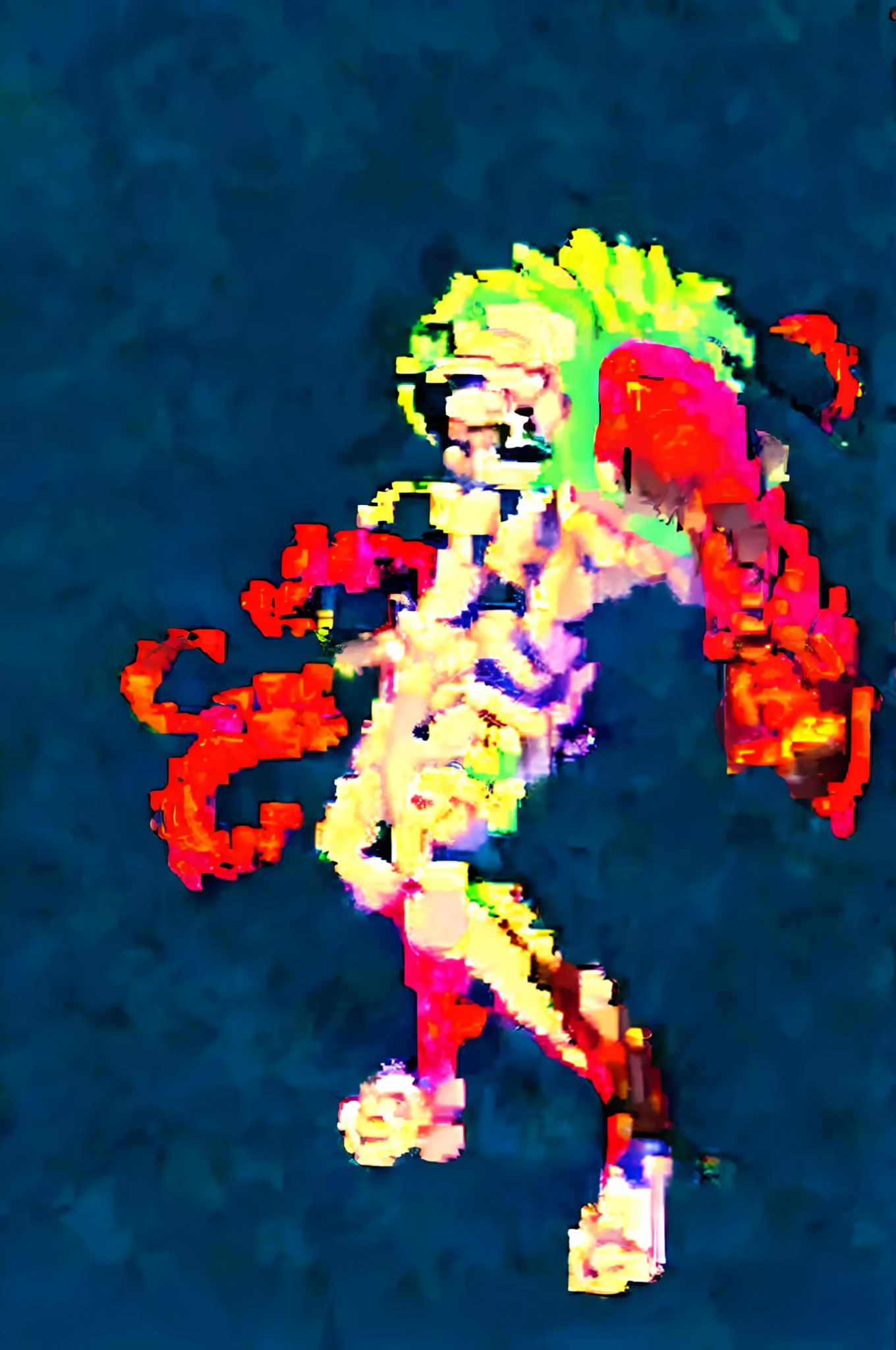 Gray hair, Red eyes, girl, Naked, Tentacles, Pixel style HD。Full body mating naked