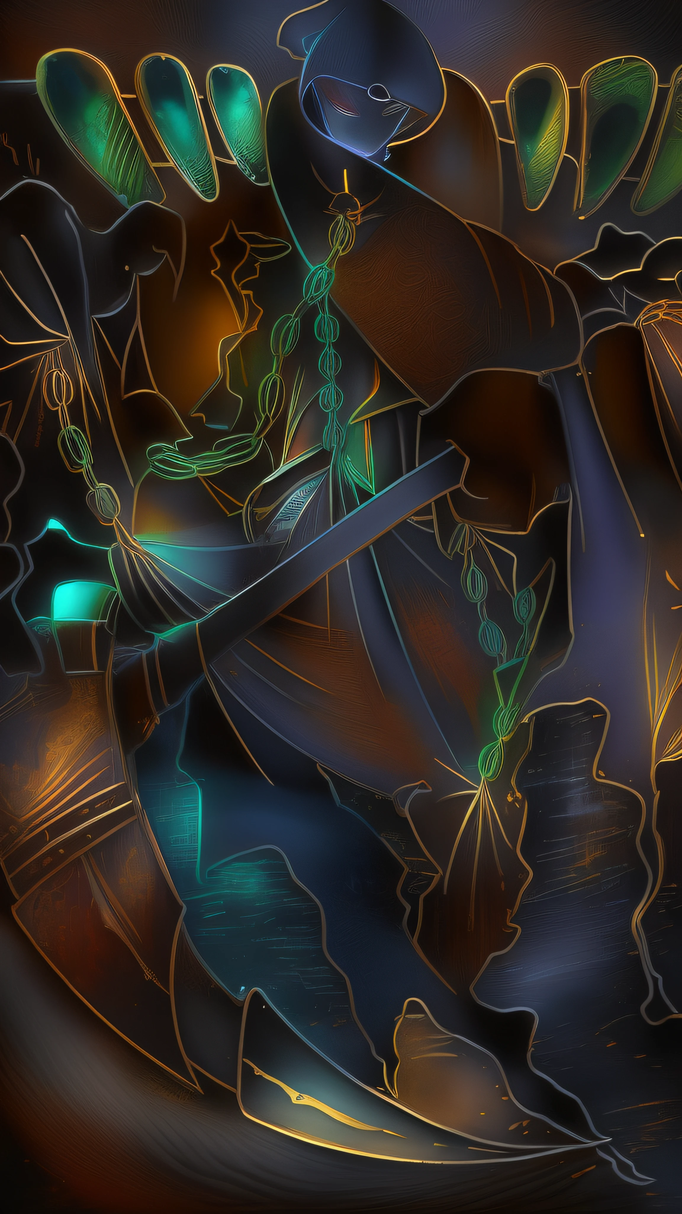 there is a man in a costume holding a sword in a forest, pintado como uma arte conceitual de jogo, arte de fantasia digital 2d detalhada, pintado no estilo arcano, Vencedor do concurso Polycount, arte conceitual estilizada, arte conceitual sombria, arte conceitual acabada, Vencedor do concurso Artstation, cavaleiro morto-vivo, arte conceitual arcana, Epic Fantasy Digital Art Style