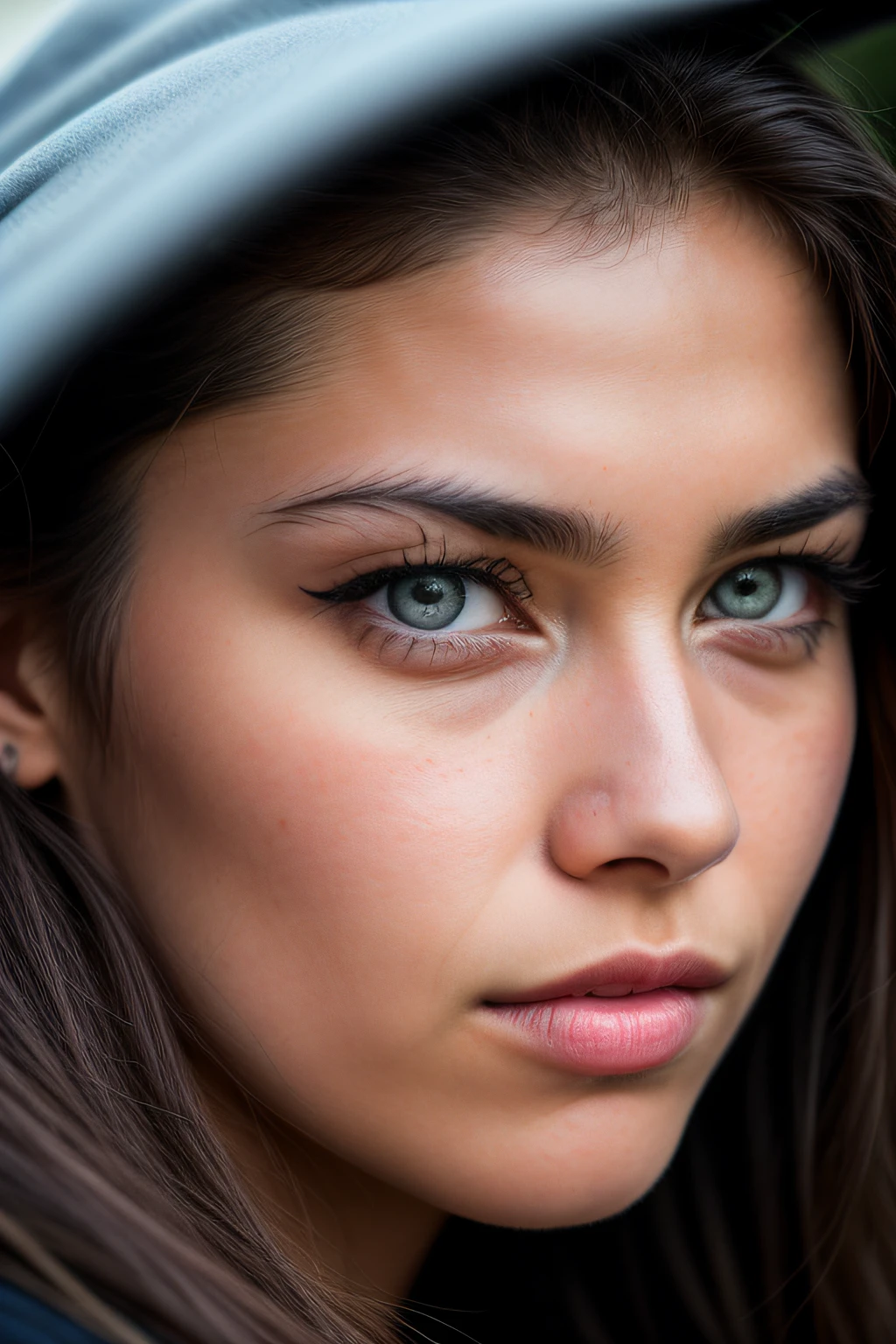 RAW Photography, Photorealistic, 4K/8K vivid photos of women in nature, ((Close-up photos of faces)), (Black eyes), Ultra detail, Details, Dramatic light, Beautiful eyes of detail, Detailed skin, Depth of field, Raw Photos, Full Resolution, High Definition Skin, Detail, Sharp Focus, High Resolution, High Quality Photos,
