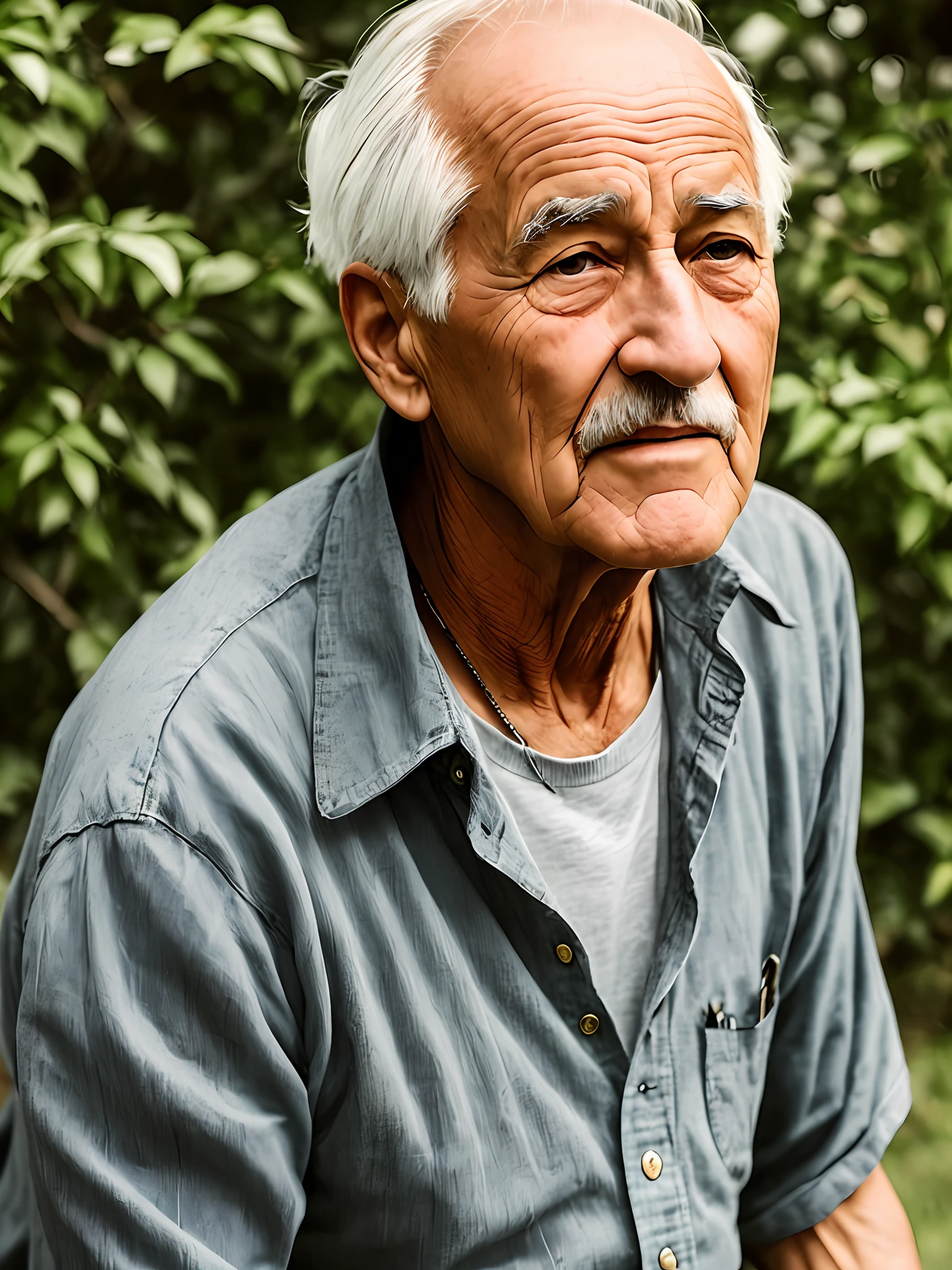 An old man with a rich temperament