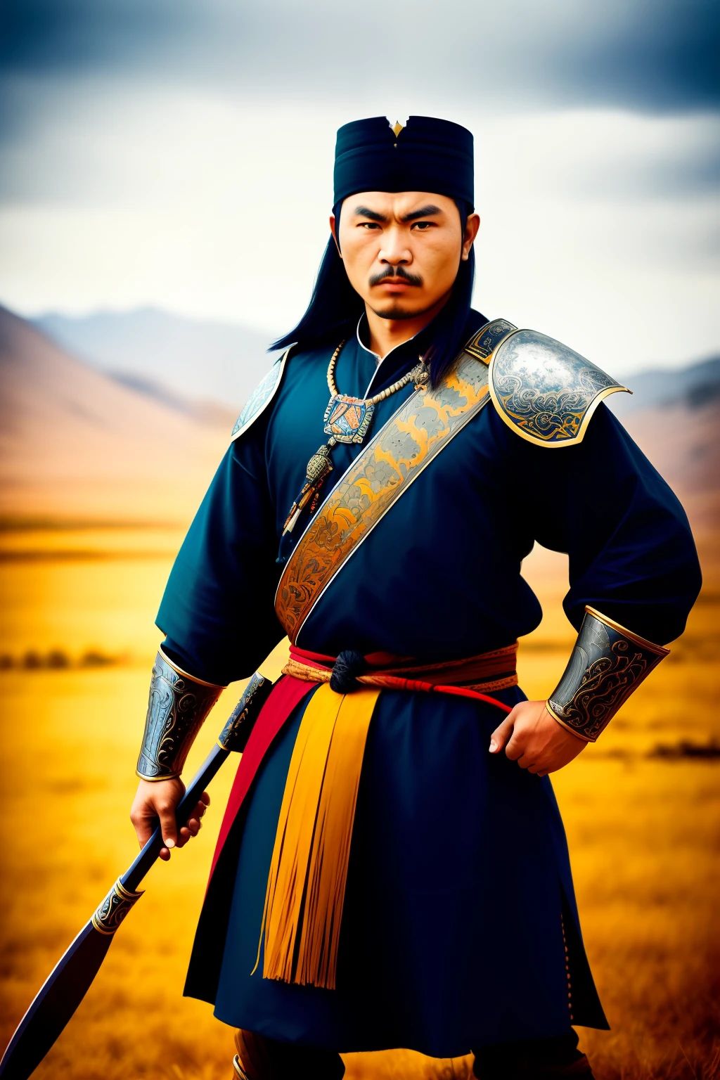 Warrior in Turkic style