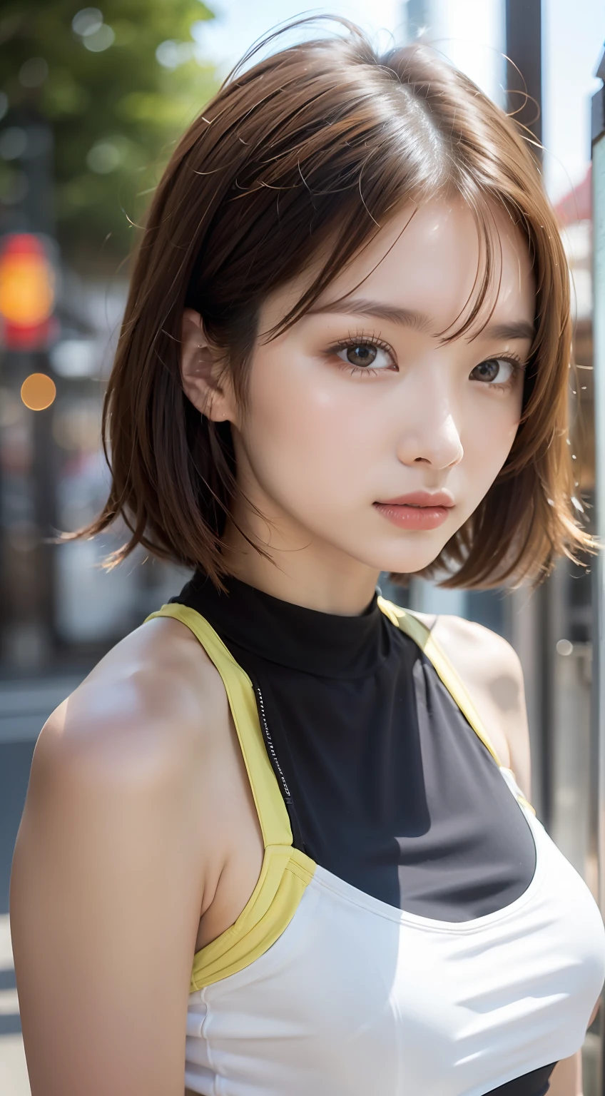 Tank tops、amarelo