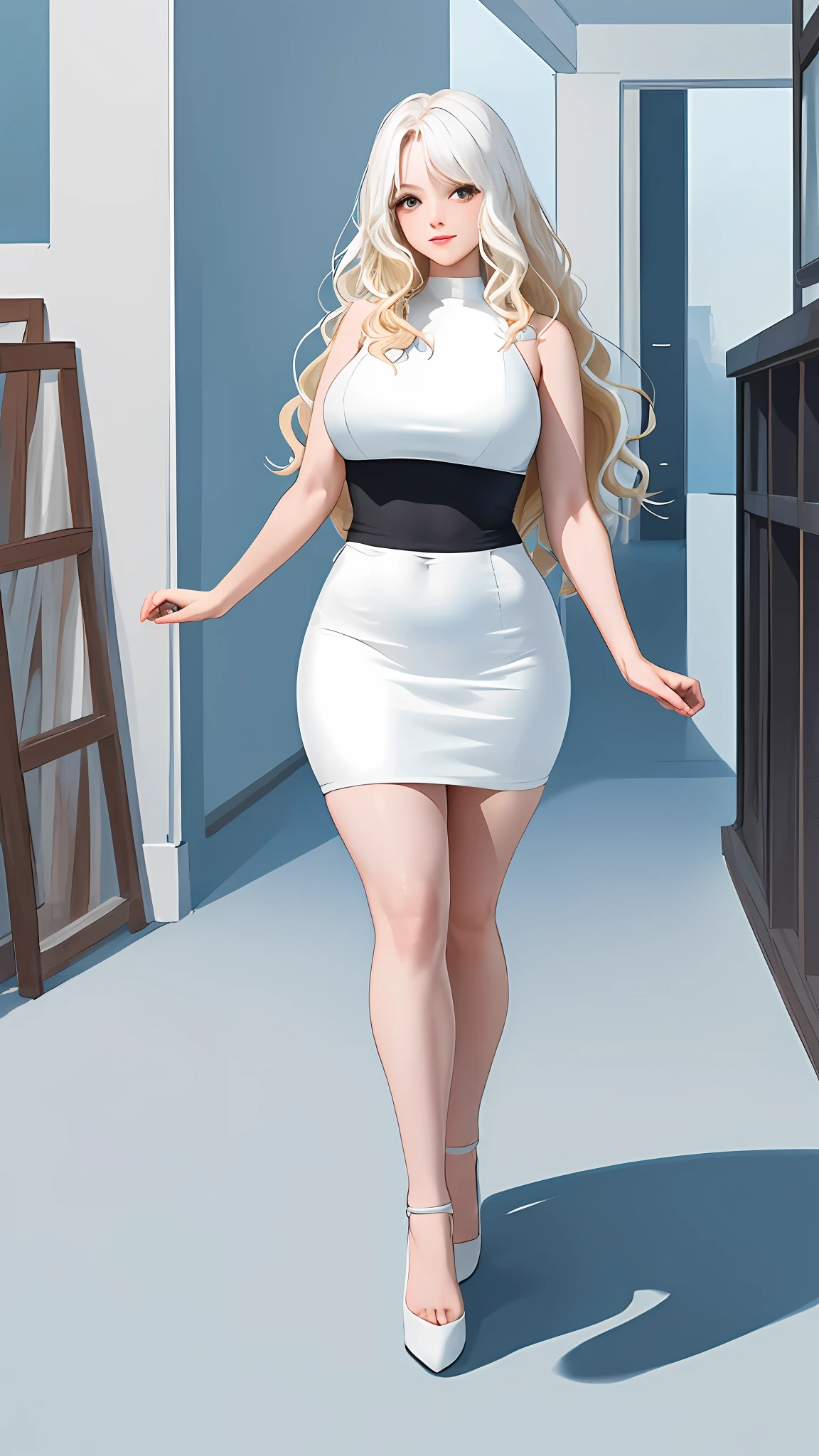 (masterpiece, best quality:1.4), looking at viewer, fringer, {indoors|outdoors|simple background},
(wavy hair:0.8), long hair, {black hair|white hair|blonde hair}, {blue theme|red theme|white theme}, curvy body, full body.