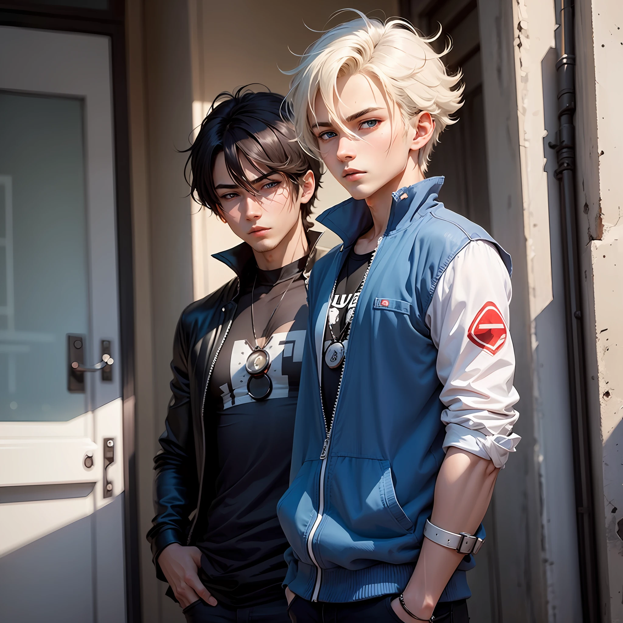 blue color eyes，Anime boys --auto