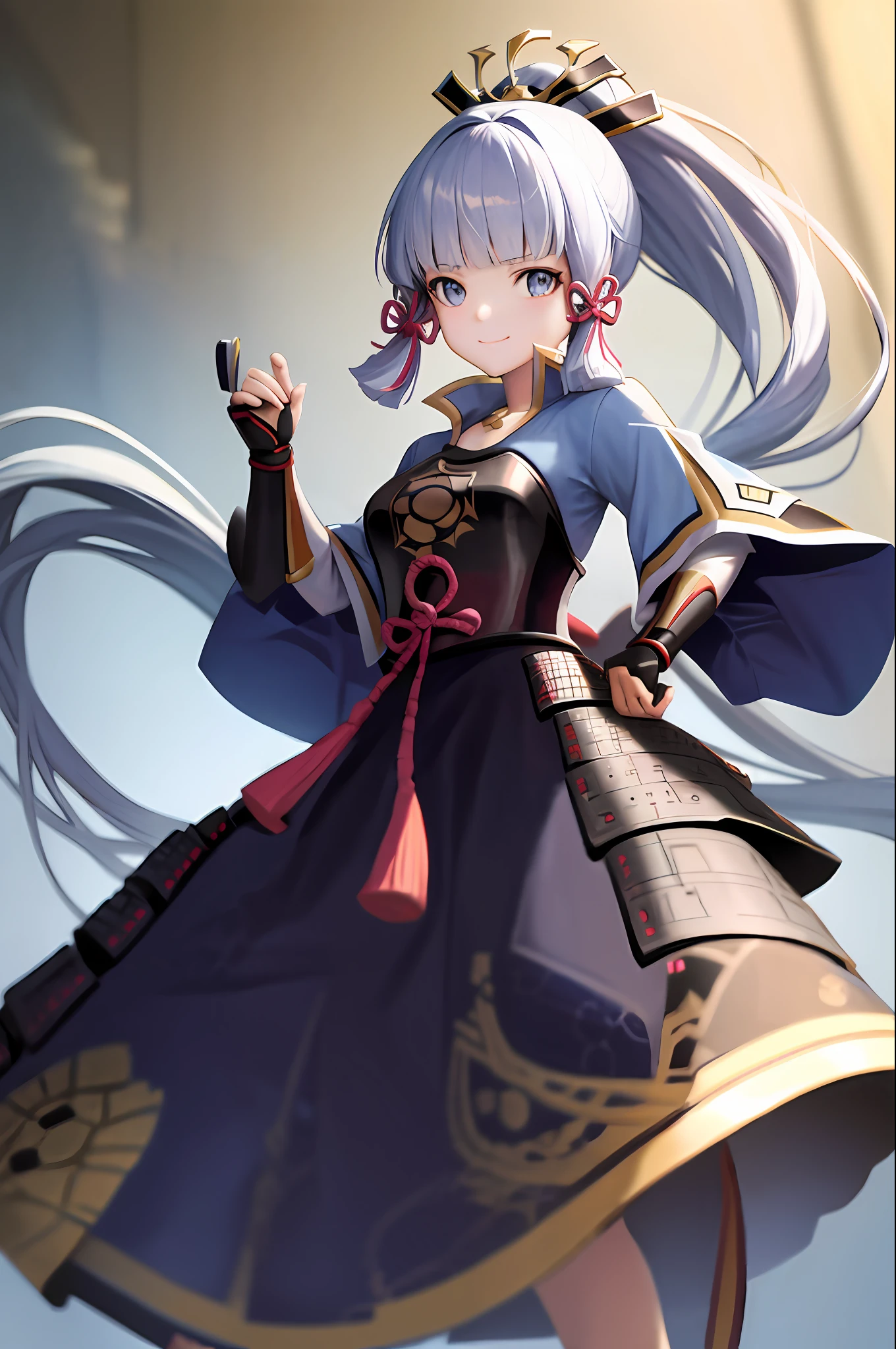 tmasterpiece，A high resolution，best qarity，1girl solo，kamisato_ayaka，ssmile，komono,raidenshogunrnd
