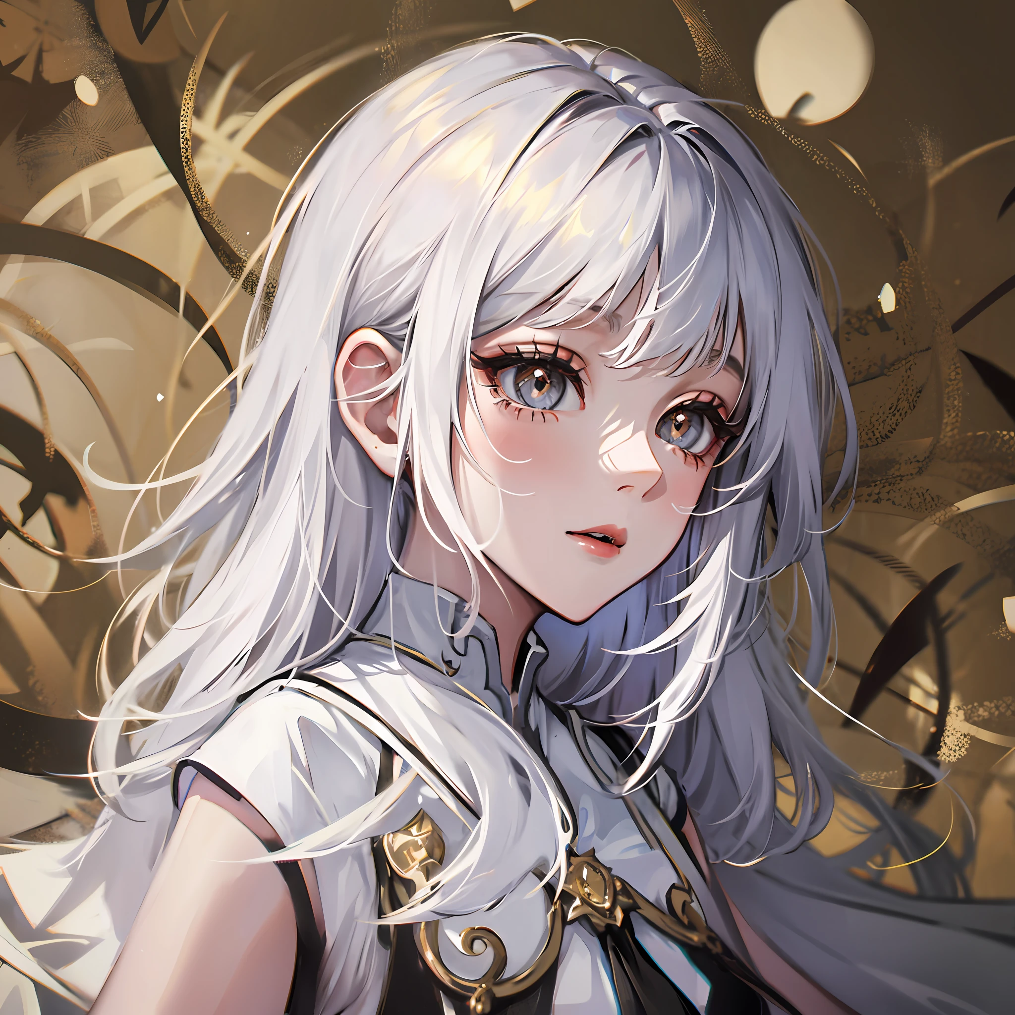 Little girl with white hair