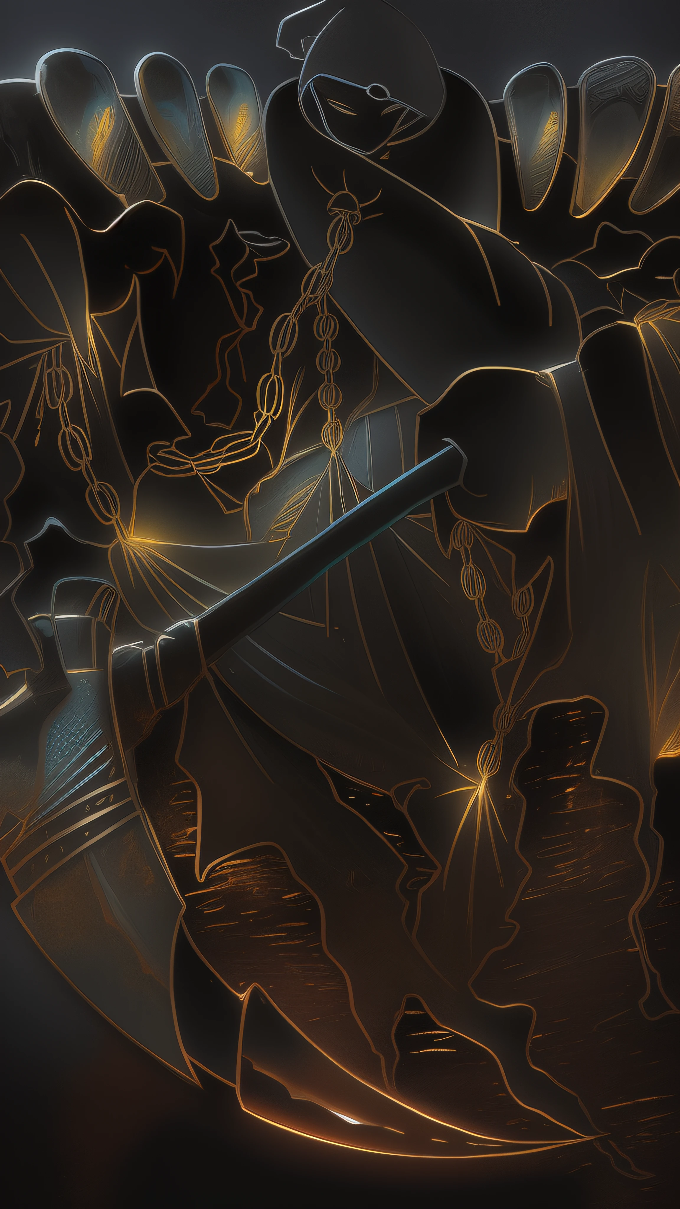 there is a man in a costume holding a sword in a forest, pintado como uma arte conceitual de jogo, arte de fantasia digital 2d detalhada, pintado no estilo arcano, Vencedor do concurso Polycount, arte conceitual estilizada, arte conceitual sombria, arte conceitual acabada, Vencedor do concurso Artstation, cavaleiro morto-vivo, arte conceitual arcana, Epic Fantasy Digital Art Style