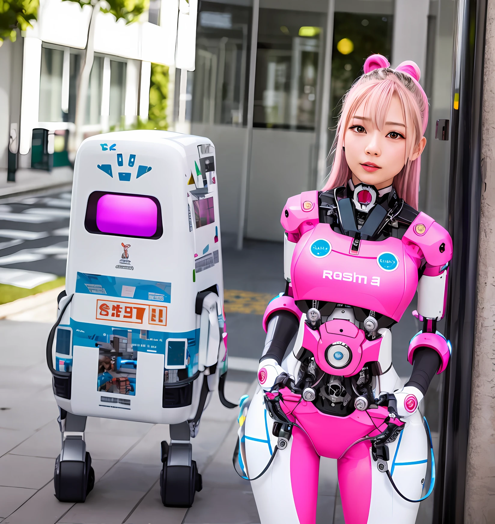Robot female pink