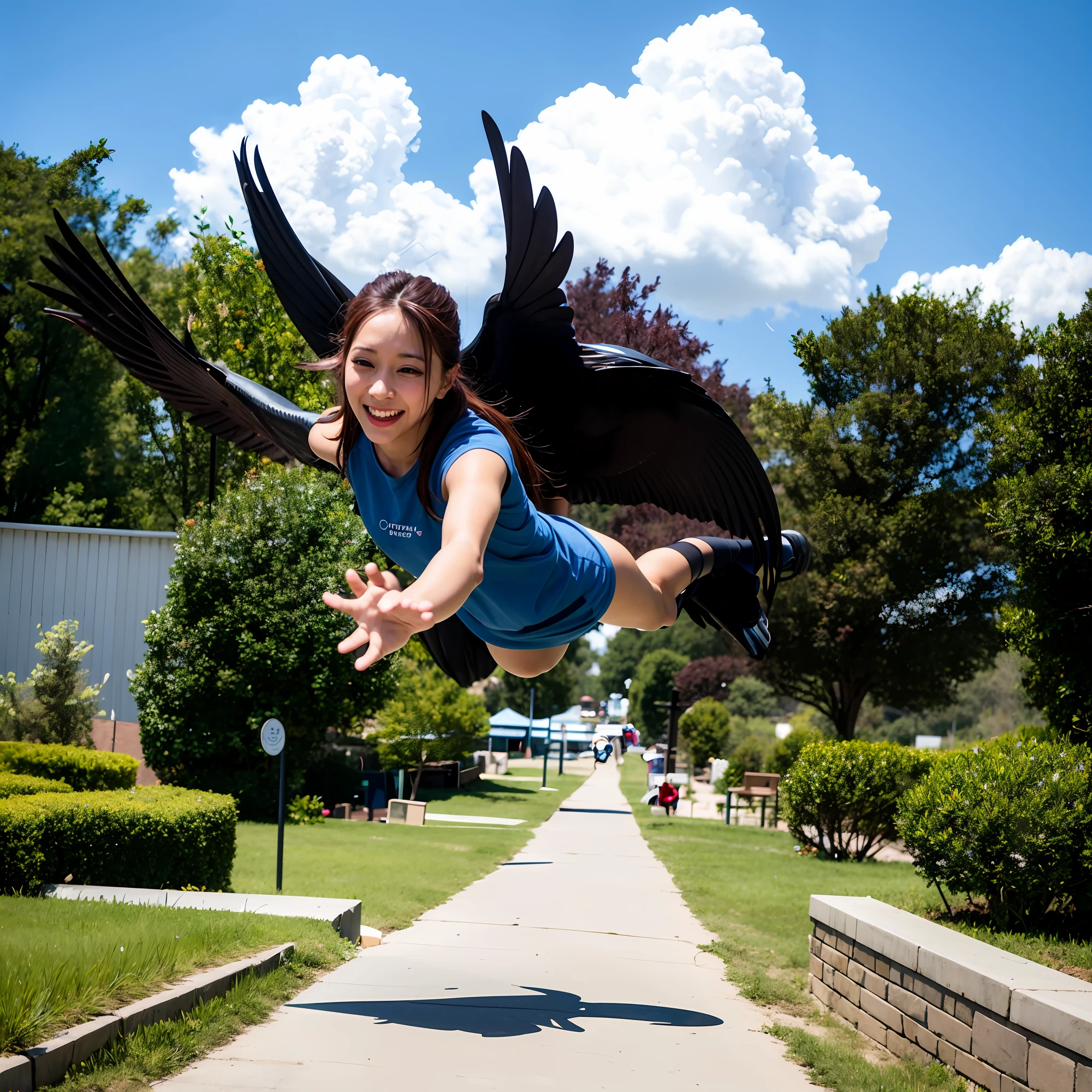 Jisoo flies in the sky