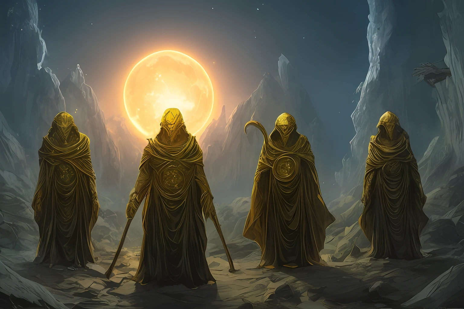 HASTUR Ancient Gods Deep in the Universe Tentacles Unnameable Yellow-robed cultists