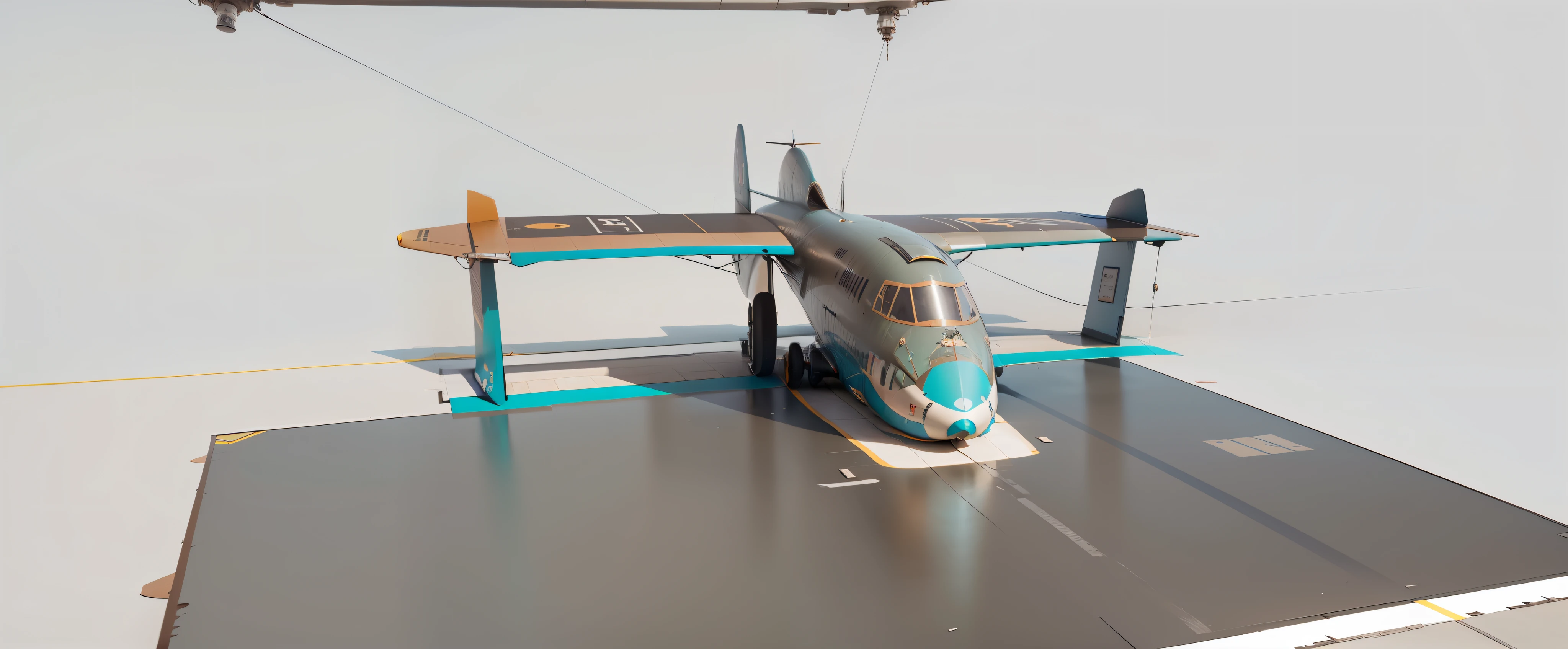 there is a blue airplane that is sitting on the ground, Nenhum estilo de arte de Filip Hodas, inspirado em Filip Hodas, Directed by: Filip Hodas, nave espacial em um leito de rio seco, detailed cinematic render, 3D Octane Render ConceptArt, nave espacial pousada no fundo, 3 d render bipe, detailed cinematic shot --auto