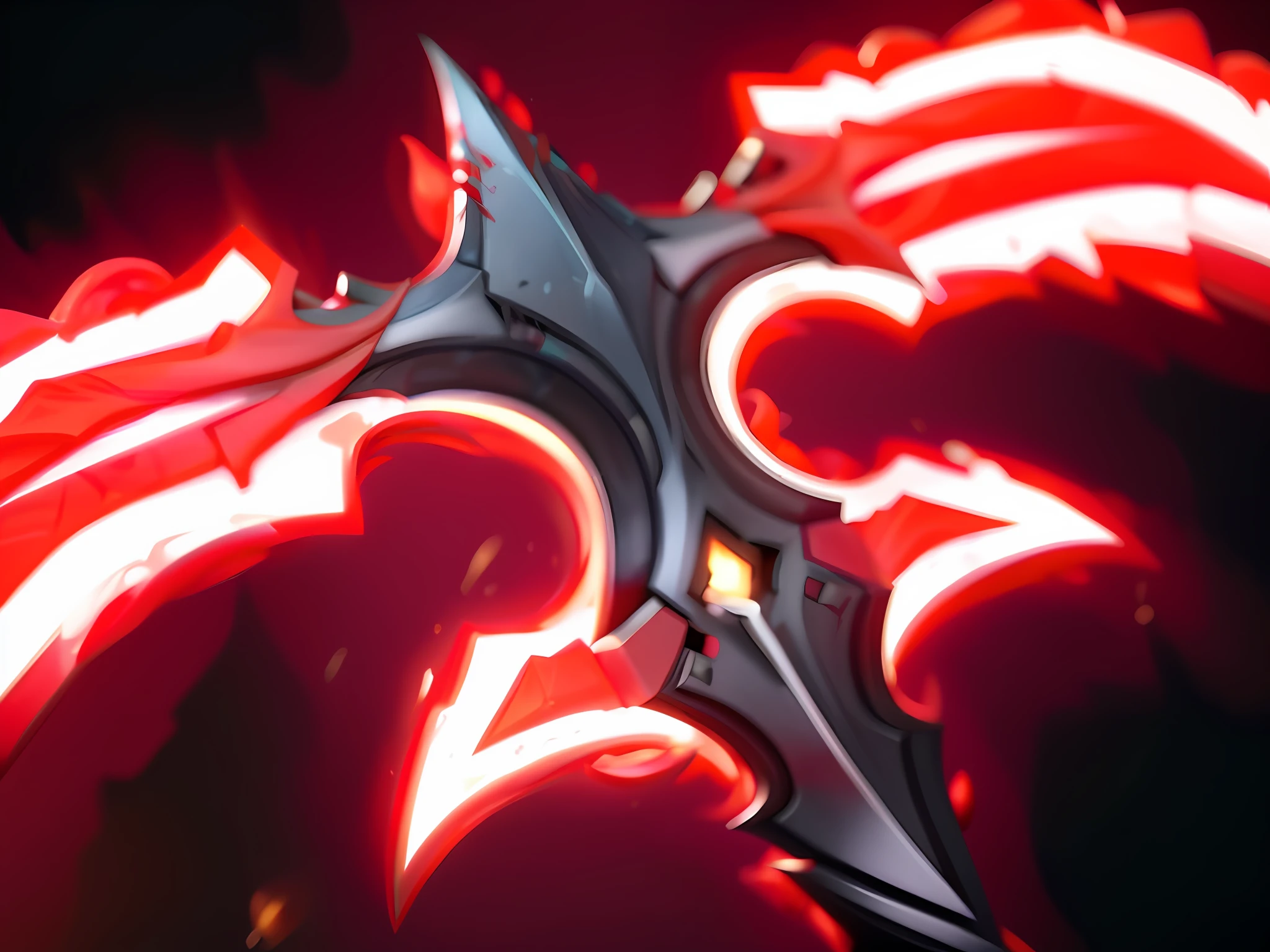 there is a red and black fire spewing from a blade, Avatar image, infernal enigma, war blade weapon, sakimi, Fantasy Blade, blood knight, kitava, style of ghost blade, devianart trending, devianart, insane quality, wielding kunai, epic legends game icon, Irelia, The demons, The sword, rpg item