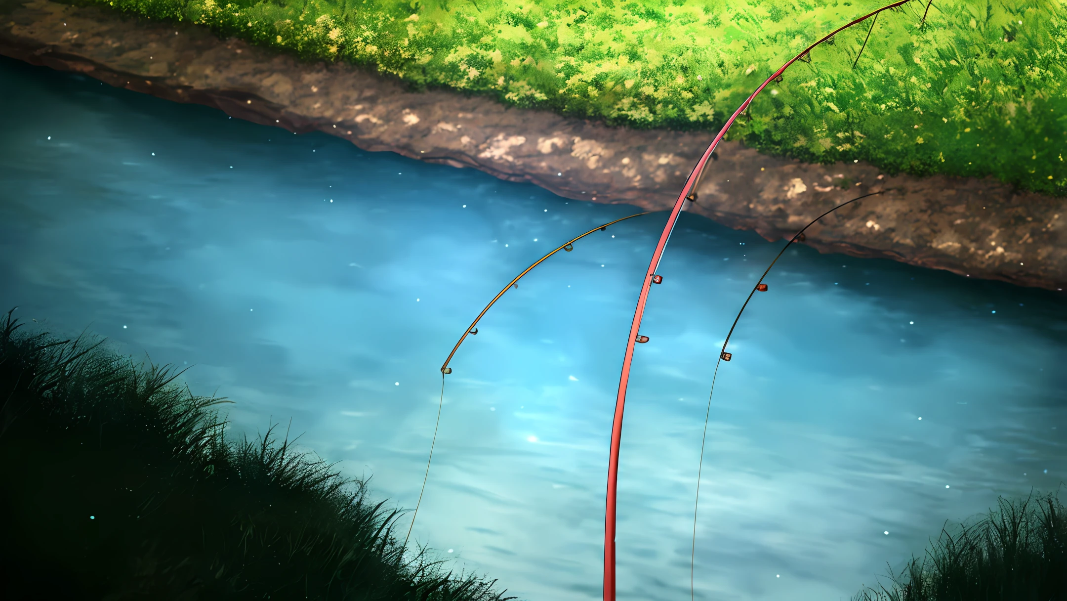 River fishing rod camera