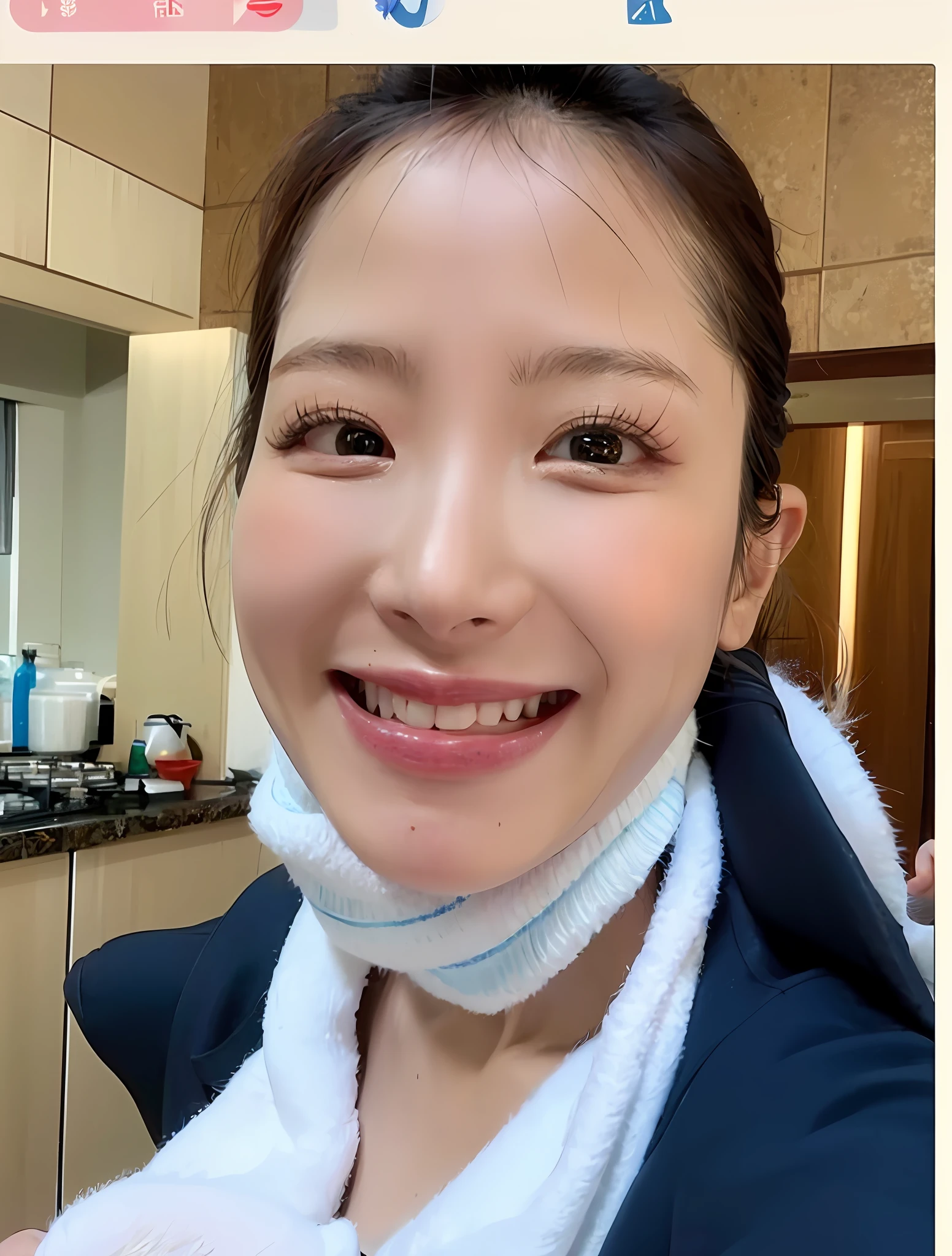 arafed woman with a face mask and a blue scarf, wenfei ye, xintong chen, jinyiwei, 3 0 years old woman, 30 year-old woman, from china, Li Zixin, pengzhen zhang, Qiu Fang, xue han, Lin Qifeng, Zhang Wanting, xiang duan, huifeng huang