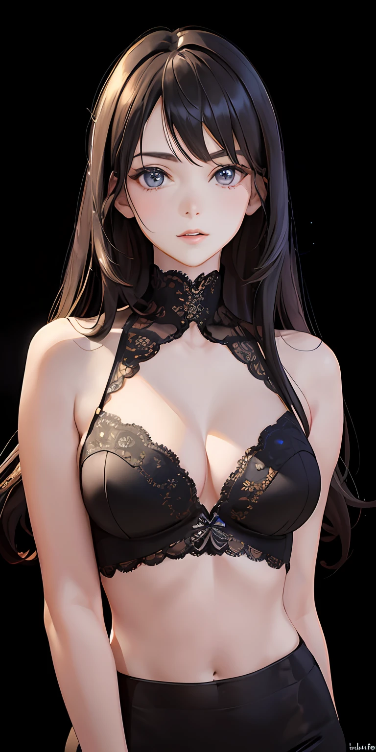 Young woman 25 years old sexy dew point anime big breasts low-cut outfit
