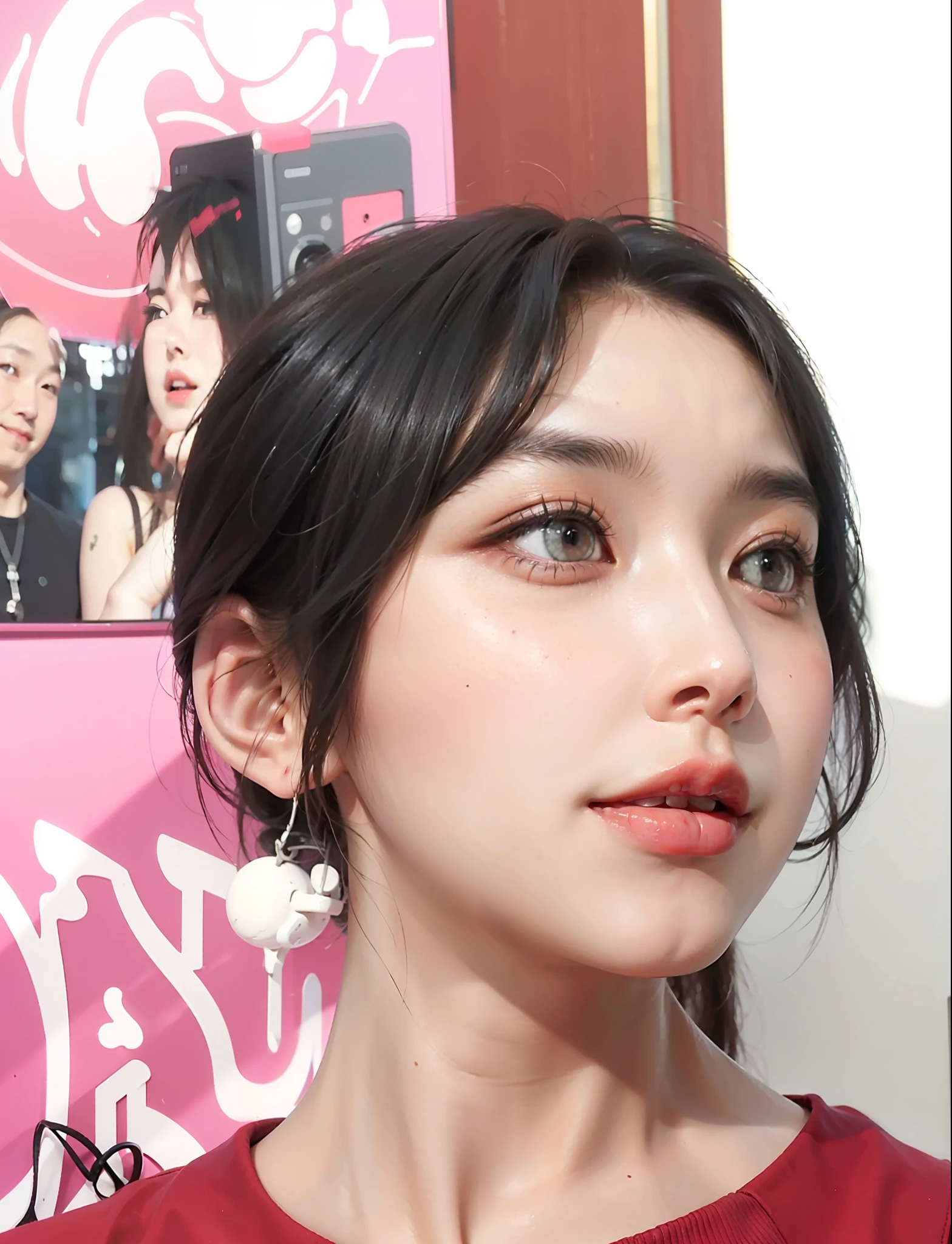 1girl, waist up, light smile, shiny skin
best quality, masterpiece, (photorealistic:1.4), hiqcgbody, high detail RAW color photo, bodybuilding physique, (elegant, beautiful face), (skin detail), (oil: 0.6), (Tesla coil: 0.4), soft light, (side light: 0.8), shadow Projection, deep focus, shot with Leica 10772 MP, 85mm macro lens, F/8 aperture, film still, model (office ol, sexy), (extremely detailed face) (very detailed and expressive eyes), (((small_breasts, delicate big, exposed breasts, exhibitionist))), revealing clothes