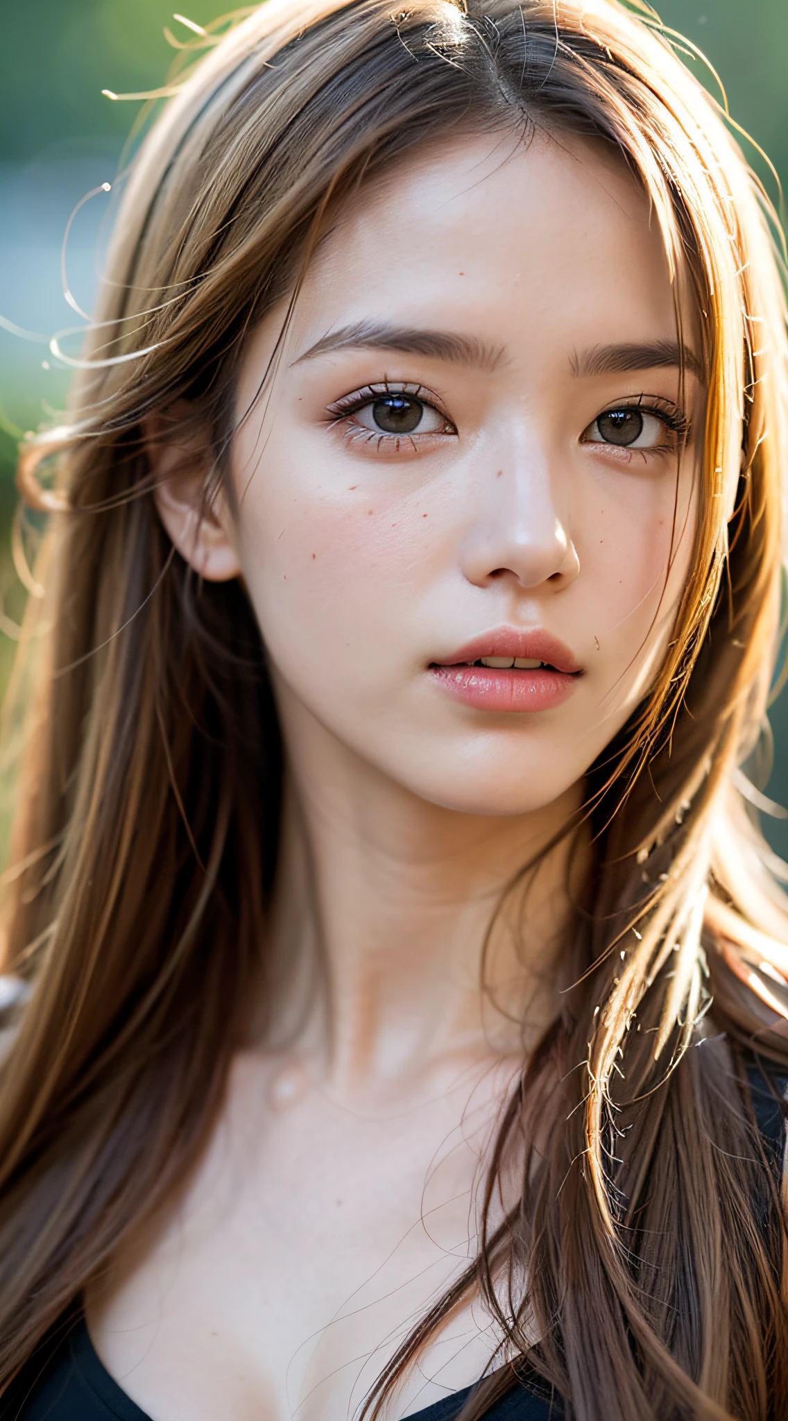 Caucasian model of 15 years old, close-up, masterpiece, top quality, raw photo, photorealistic, face, incredibly ridiculous, beautiful girl, cute, detailed eyes, arranged hairstyle, depth of field, high resolution, ultra detail, fine detail, highly detailed, highly detailed eyes and face, sharp pupils, realistic pupils, sharp focus, cinematic lighting , cohesive hairstyle, Blonde, Clean clothing, Face closeup, Masterpiece, Realistic skin texture, Ultra detailed, Lustrous hair and skin