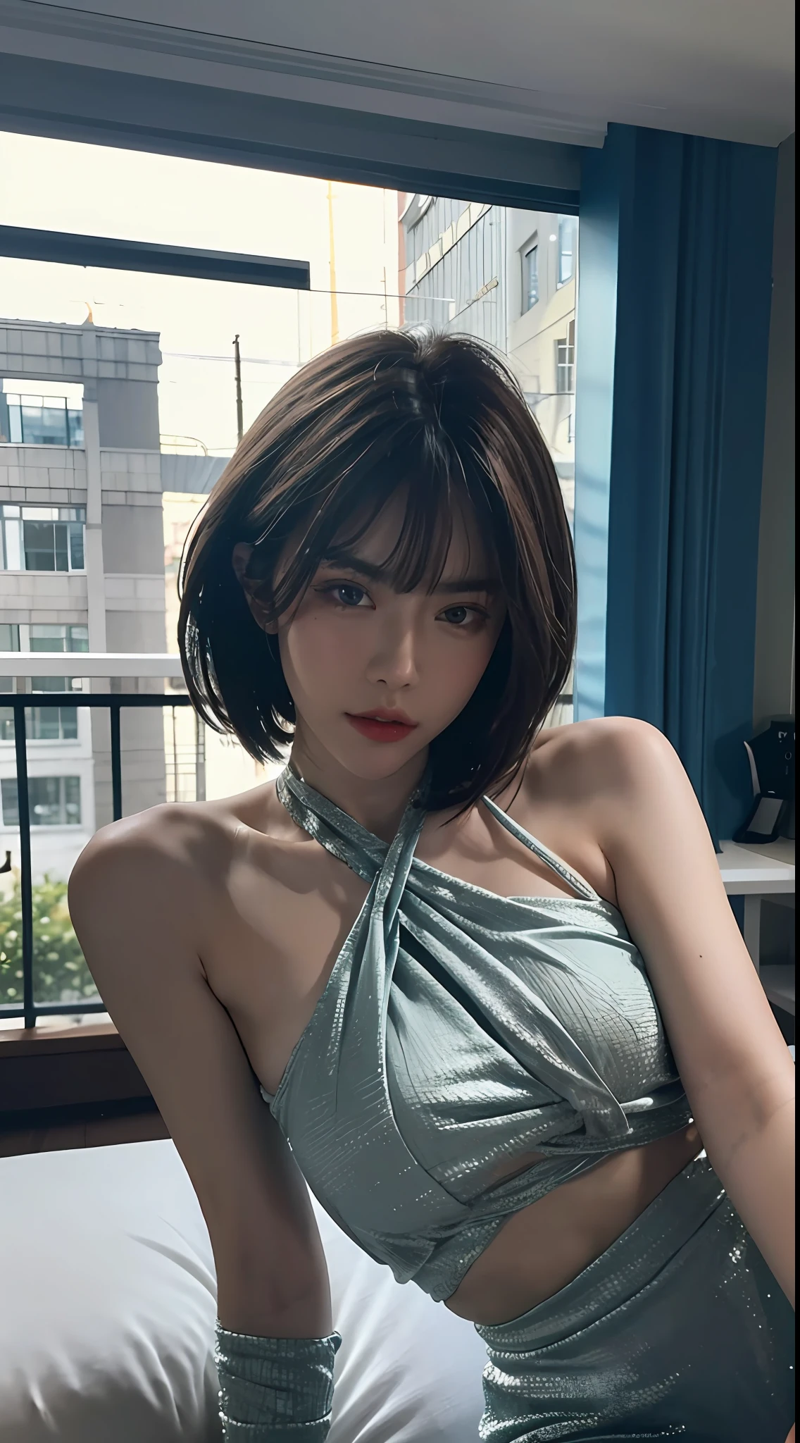 ((best qarity)), ((tmasterpiece)), (A detailed:1.4), 3D, Beautiful images of cyberpunk women, hdr(HighDynamicRange),Ray traching,NVIDIA RTX,Hyper-Resolution,Unreal 5,Sub-surface scattering,PBR textures,Post-processing,Anisotropic filtering,depth of fields,Maximum clarity and sharpness,Many-Layer Textures,Albedo e mapas Speculares,Surface coloring,Accurate simulation of light-material interactions,perfectly proportioned,rendering by octane,twotonelighting,Wide aperture,Low ISO,White balance,trichotomy,8K raw data,tmasterpiece,best qarity,(8k very detailed CG unit wallpaper)(best qarity),(Most Best Illustration),(Best shadow)(:1. 6),short shoulder length hair,Royal sister,Slightly fat,good body,eye glass,blanche,lovly,Playful,gentleness