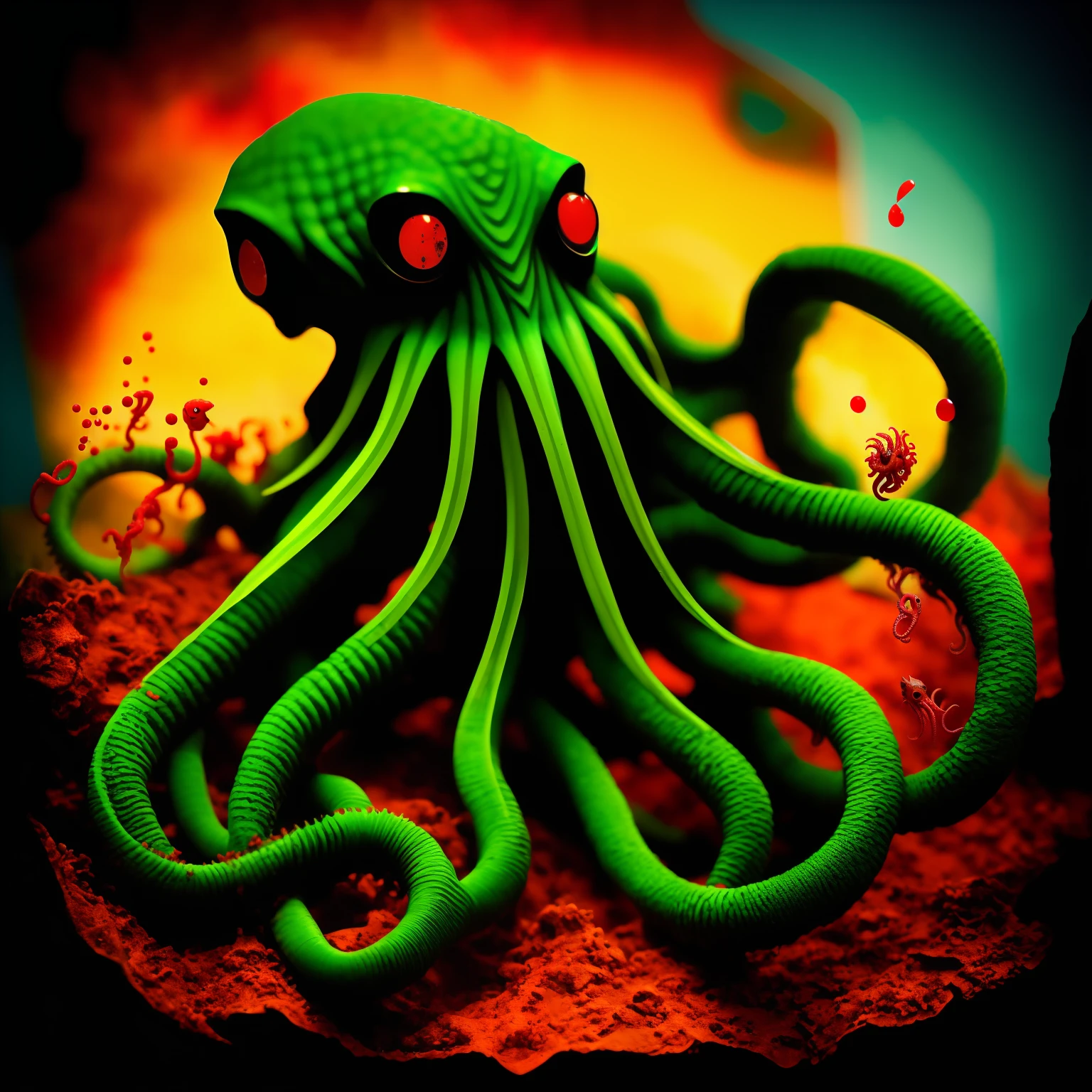 Cthulhu,tentaculata,blood,teens girl