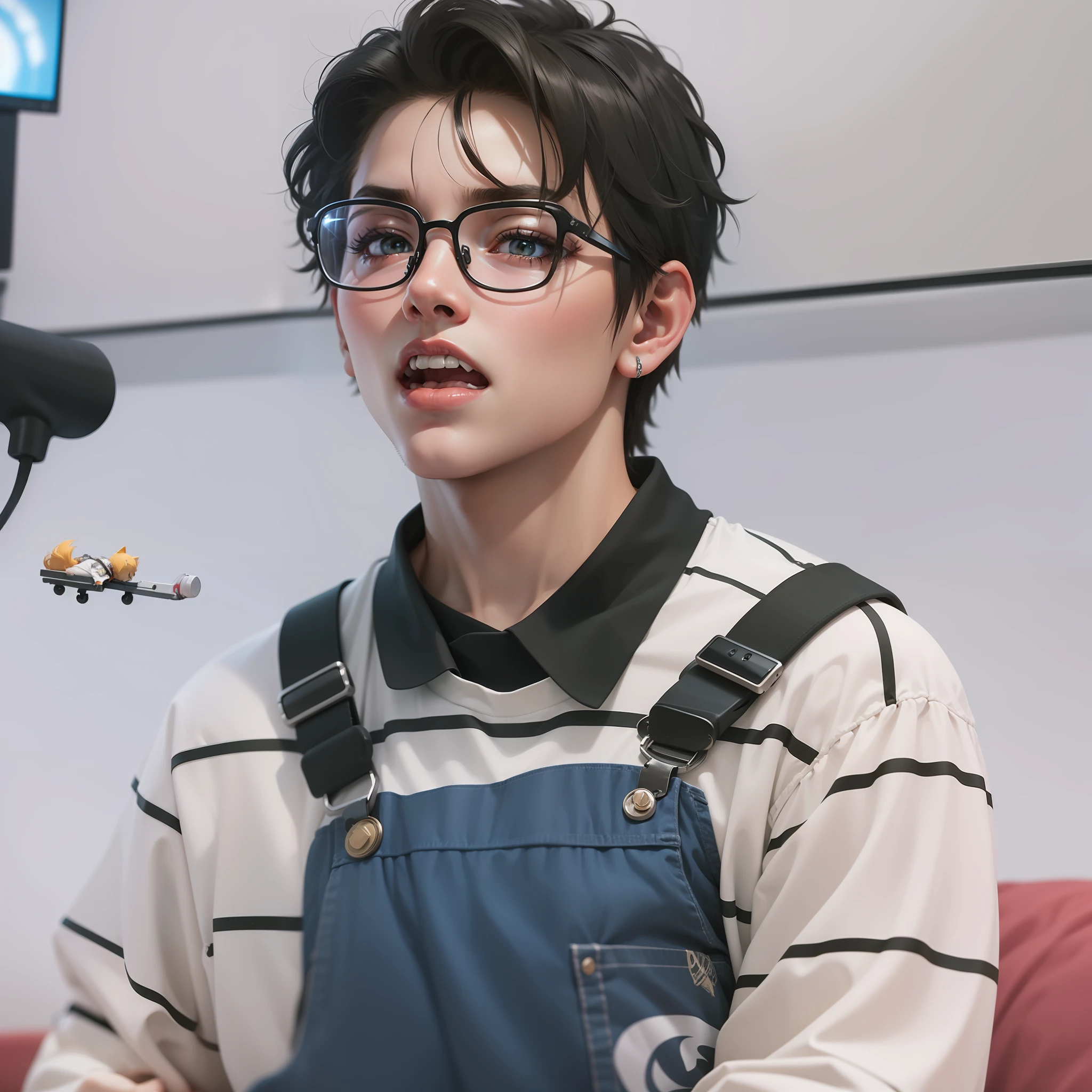 A little video game player, a little friend, a little aggressive, a little guitar, a little artistic, a little anime, a little real and a little realistic;