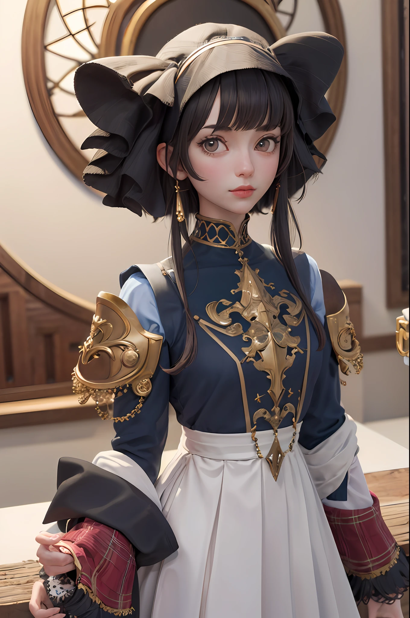 3d, 1girl, looking looking at viewer, full bodyesbian, tmasterpiece, Best quality at best, 8k, detailed skin textures, Detailed cloth texture, Beautiful detailed face, intriciate detail, ultra detali, hugetits