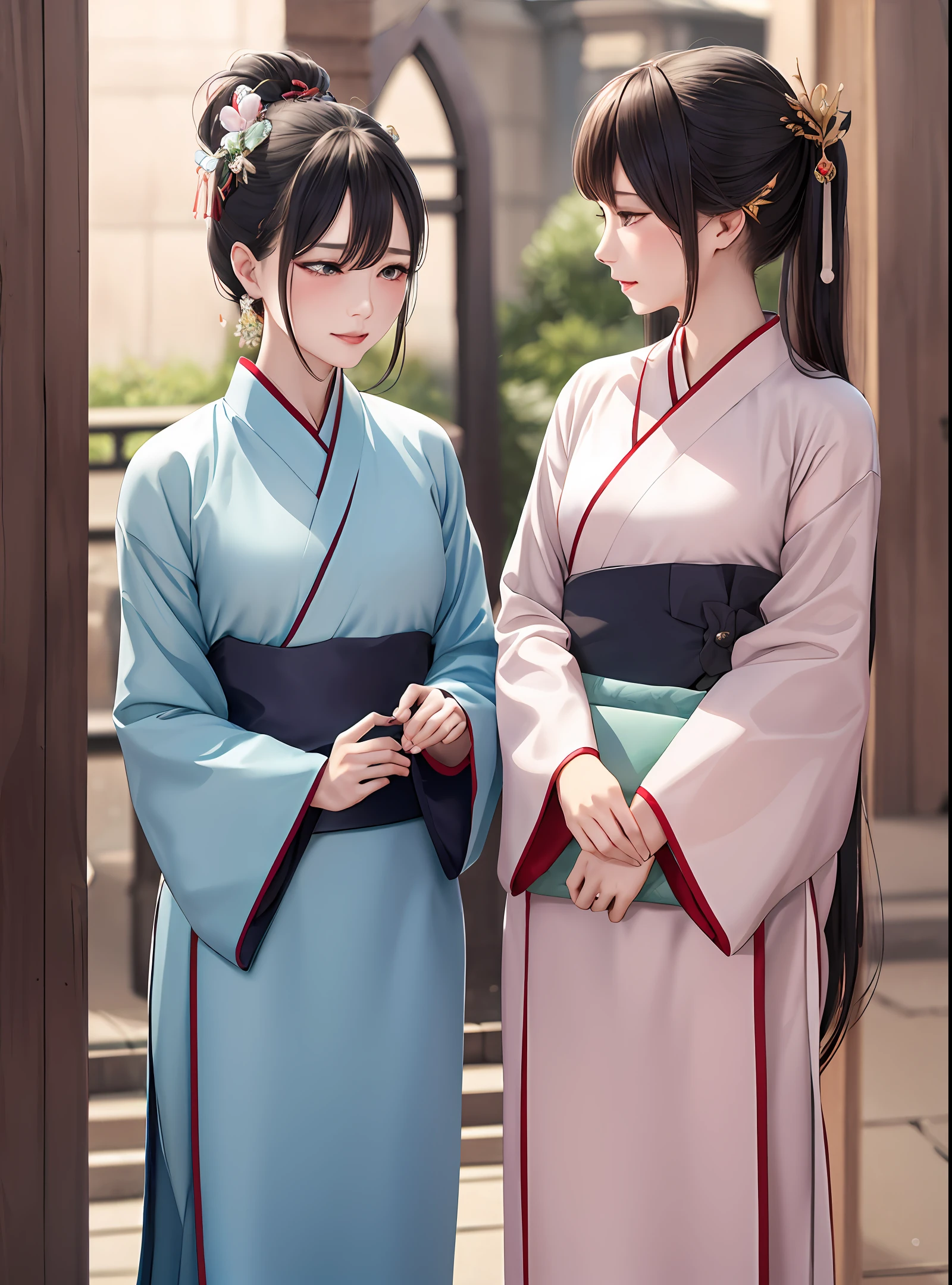 a pregirl，Royal sister，Beth，ancient wind，Hanfu，Sick，Be loving，Two-dimensional