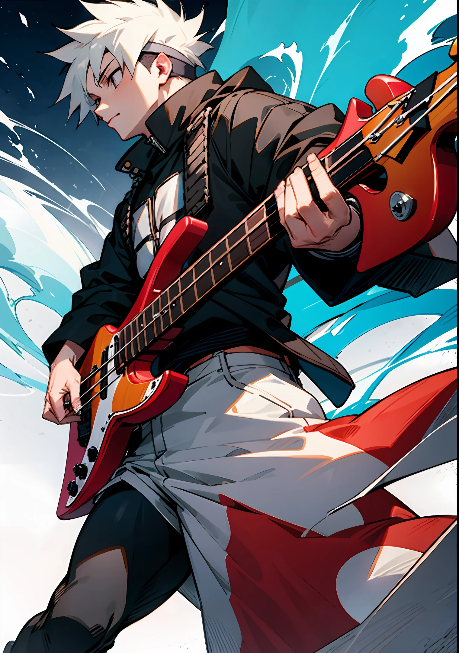 Kakashi plays bass
