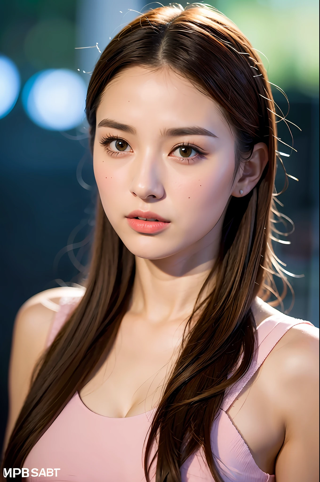 1 Girl, Big Breasts, Exposed Breasts, Delicate Face: 1.3, Delicate Lips: 1.2, Delicate Nose: 1.2, Delicate Eyes: 1.2, Double Eyelids, Concept Art, Detailed Face and Body, Award Winning Photography, Detailed Face, Backlight, Hyper-Realism, Ray Tracing, Strong Gaze, Looking at the Audience, Movie Lights, Embers, Fantasy, Splash, Mist, RAW Photos, 8k uhd, Film Grain (Fluorescent Color: 1.4), (Translucent: 1.4), (Vintage Filter: 1.4), (Fantasy: 1.4), Candy WorldDisneyland Ethereal Soft Fluffy Soft Landscape Forest Snowman Pastel Pink Sky Green Blue Sparkle Ethereal Light Pastel Whimsical Light Rainbow Stars Diamond Sparkling Gemstone Background Ultra Realistic Ultra Quality Movie Lighting Huge Details Full HD Painting Well Lit,