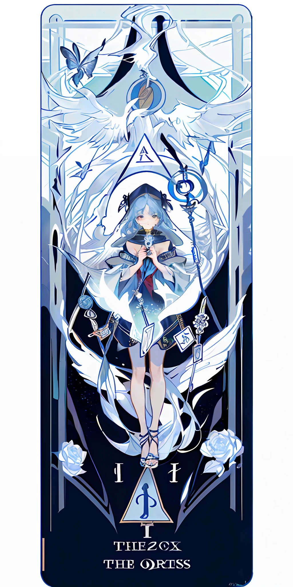 (Golden Ratio: 1.2), (Rose Graffiti: 1.2), (Glitch Color: 1.3), [(White Background: 1.4)::10], (Whole Body: 1.2), (Super Fine: 1.3), (Tarot :1.6),(Magician (Tarot):1.6),(Paper:1.2),(Fairy:1.6),(Fairy Wings:1.2),Full Body, Hanging,(Cool:1.2),(Red Long Hair ),(butterfly hair accessory),(flower hair accessory: 1.0),((sandals,Locket)),(colored cocktail dress: 1.0)+(loose-sleeve jacket: 1.3)+(fluttering colorful tassels and ribbons :1.2 ),(white stockings: 1.2),(colored ink paper flowers: 1.2),(colorful flower sea: 1.3),(chaotic geometry: 1.3),(negative space: 0.8),(drawing board: 1.3 ), (Ether Color ink flow: 1.3)
