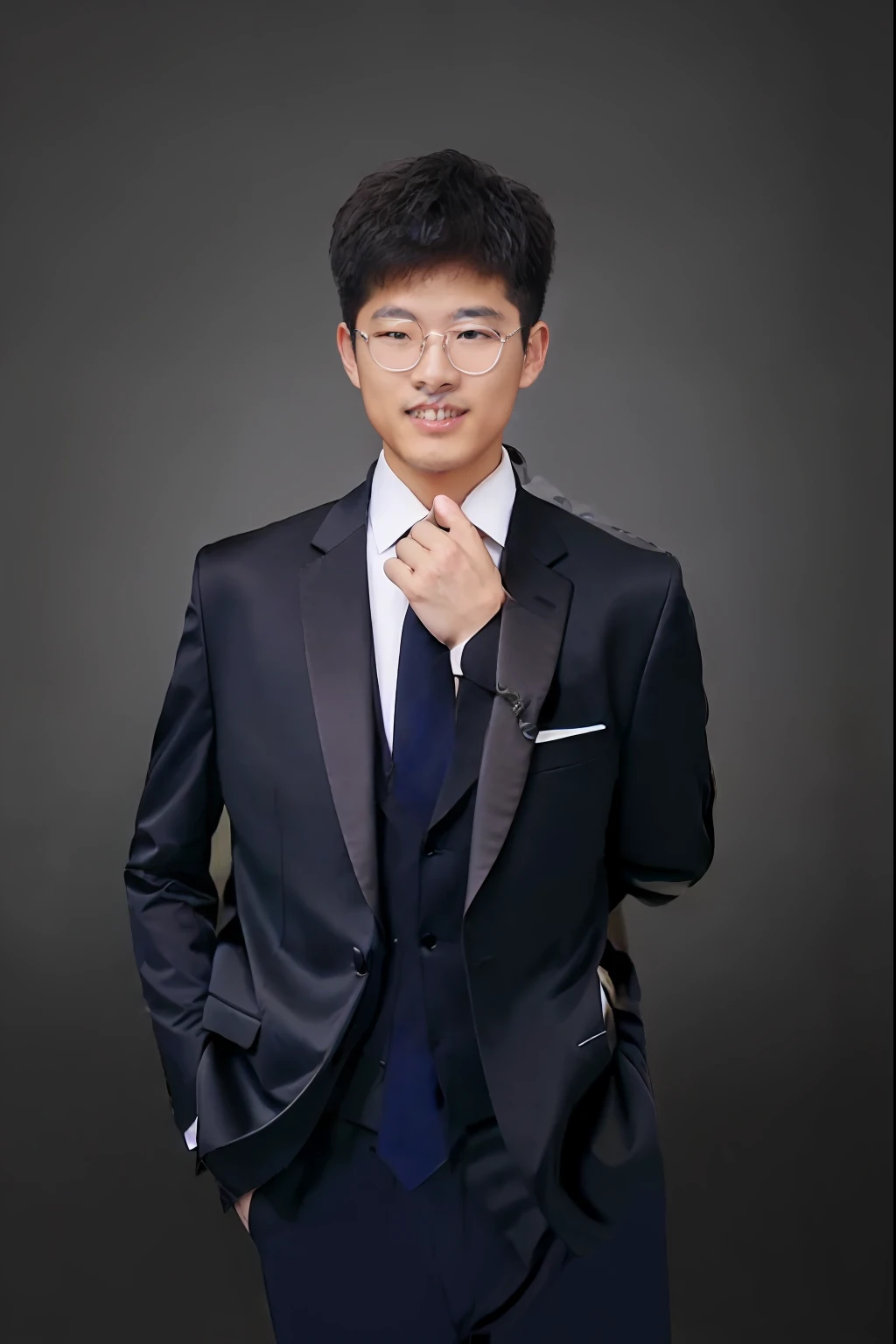 (black formal:1.2),Youth time,The vigorous vitality exuded by the gesture。