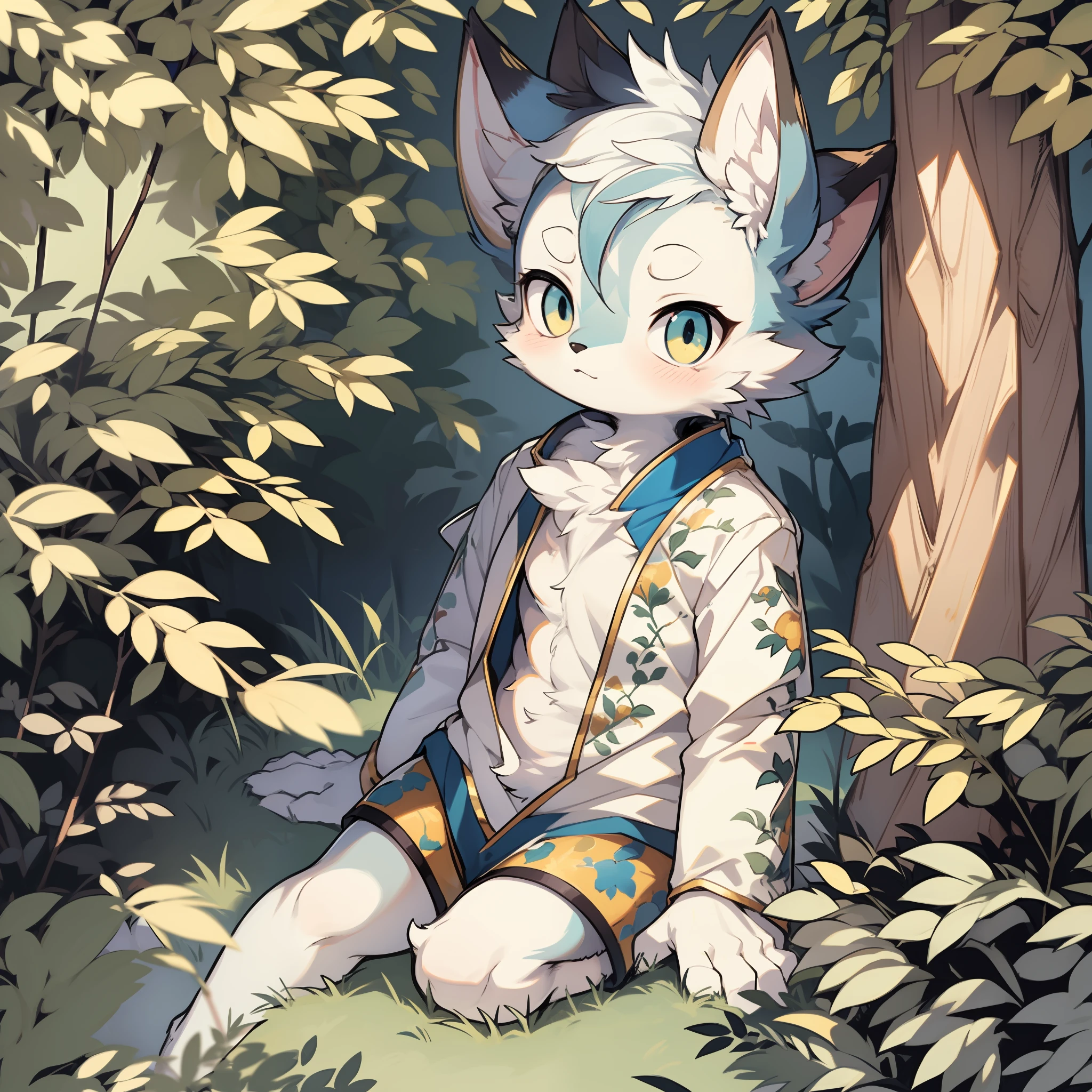 shota,furry,cute,lovely,white,yellow,blue,pale
