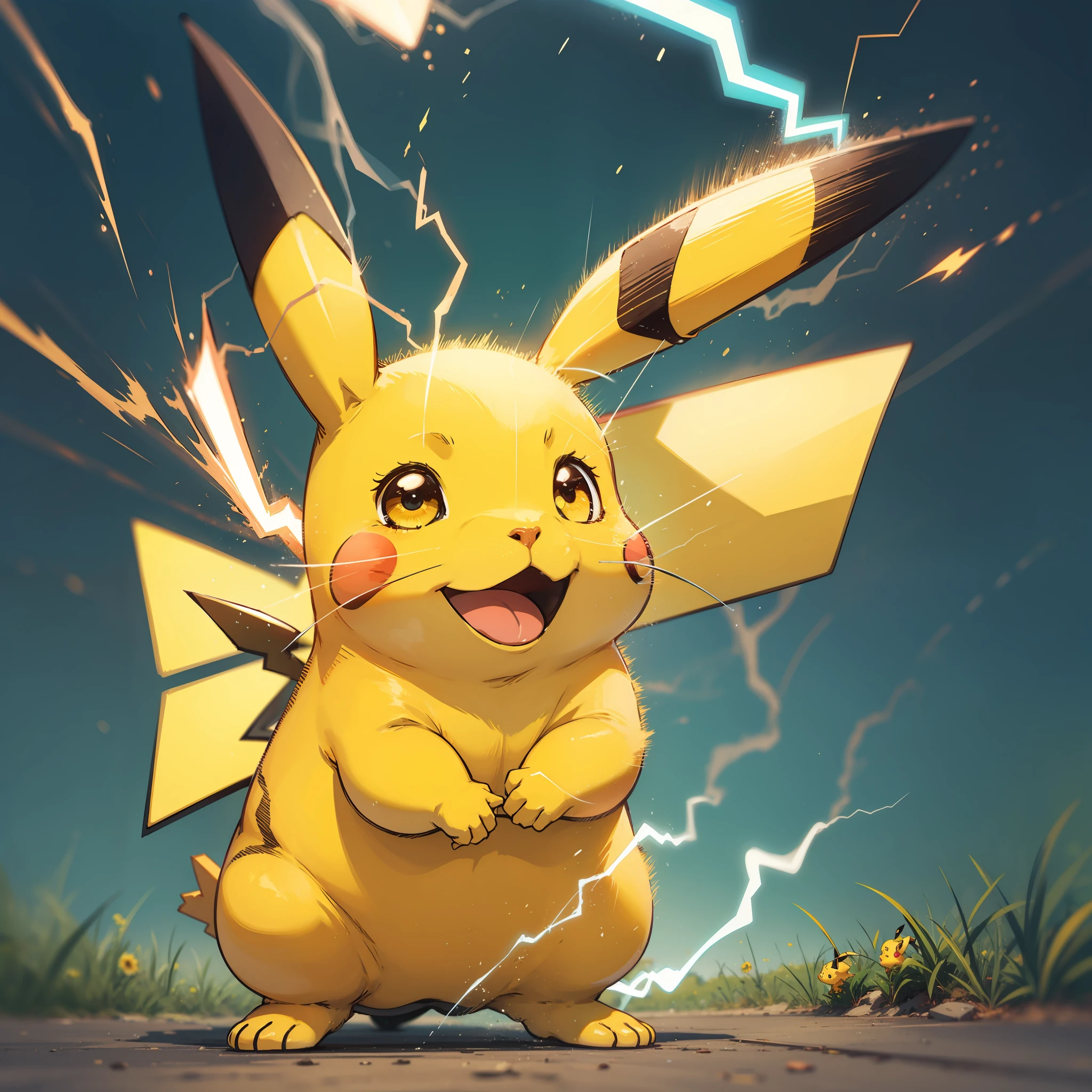 Yellow Pikachu Lightning