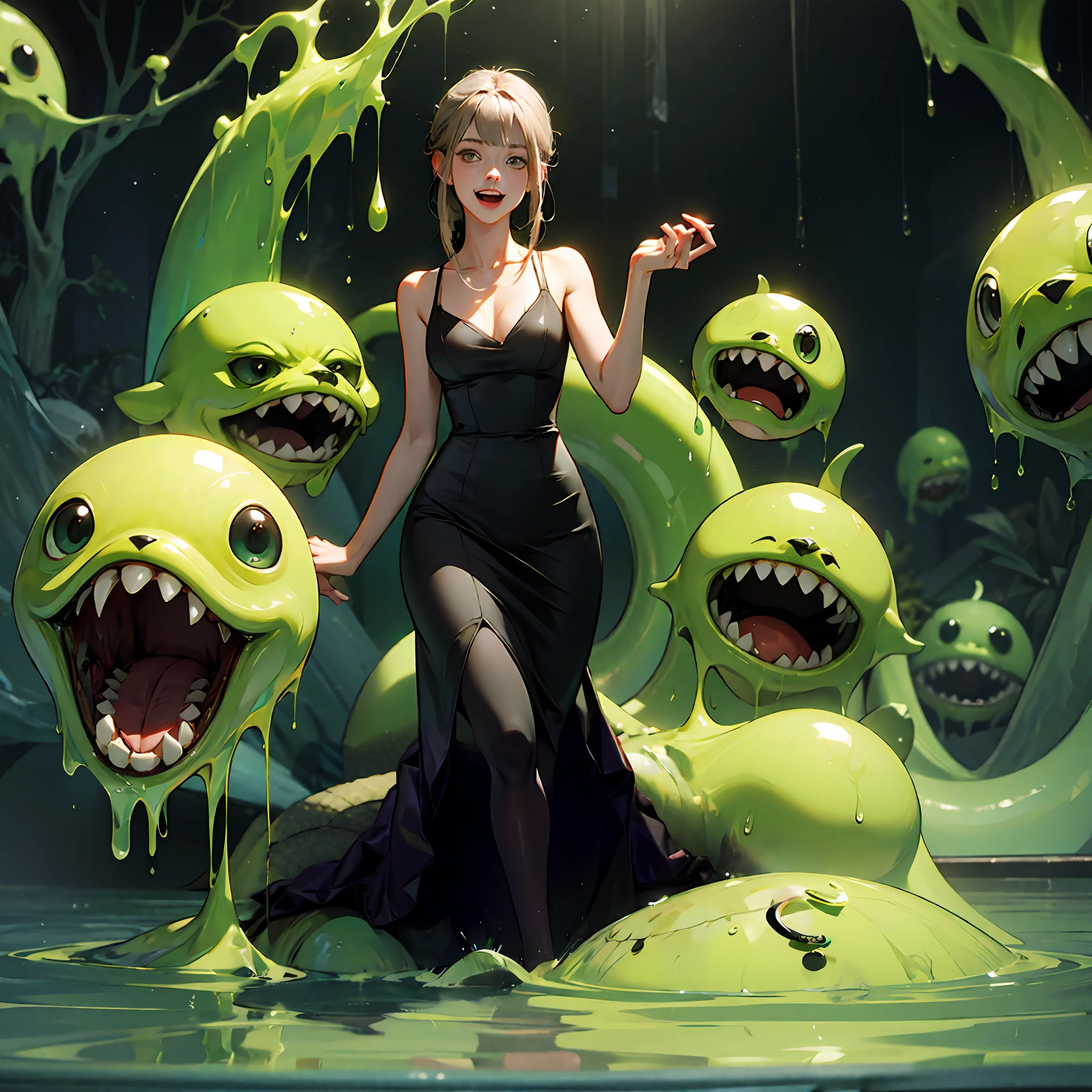 Skirt integrated with slime