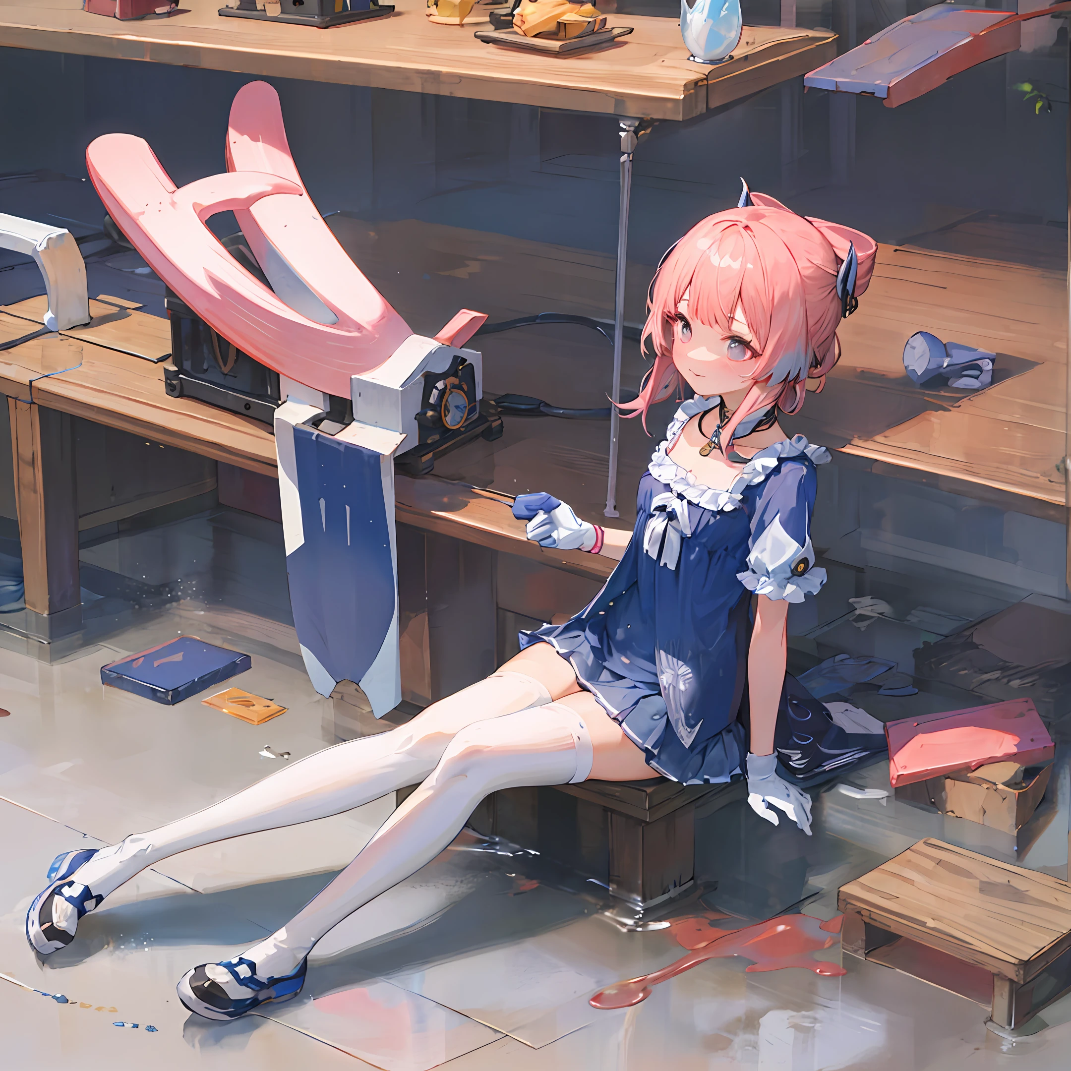 Poor milk,white stockings,pink hair,chiquita,short skirt,巨作,8K