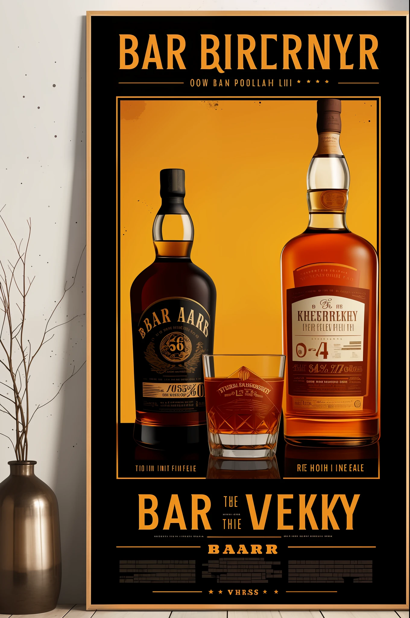 Bar poster,Retro,whiskey