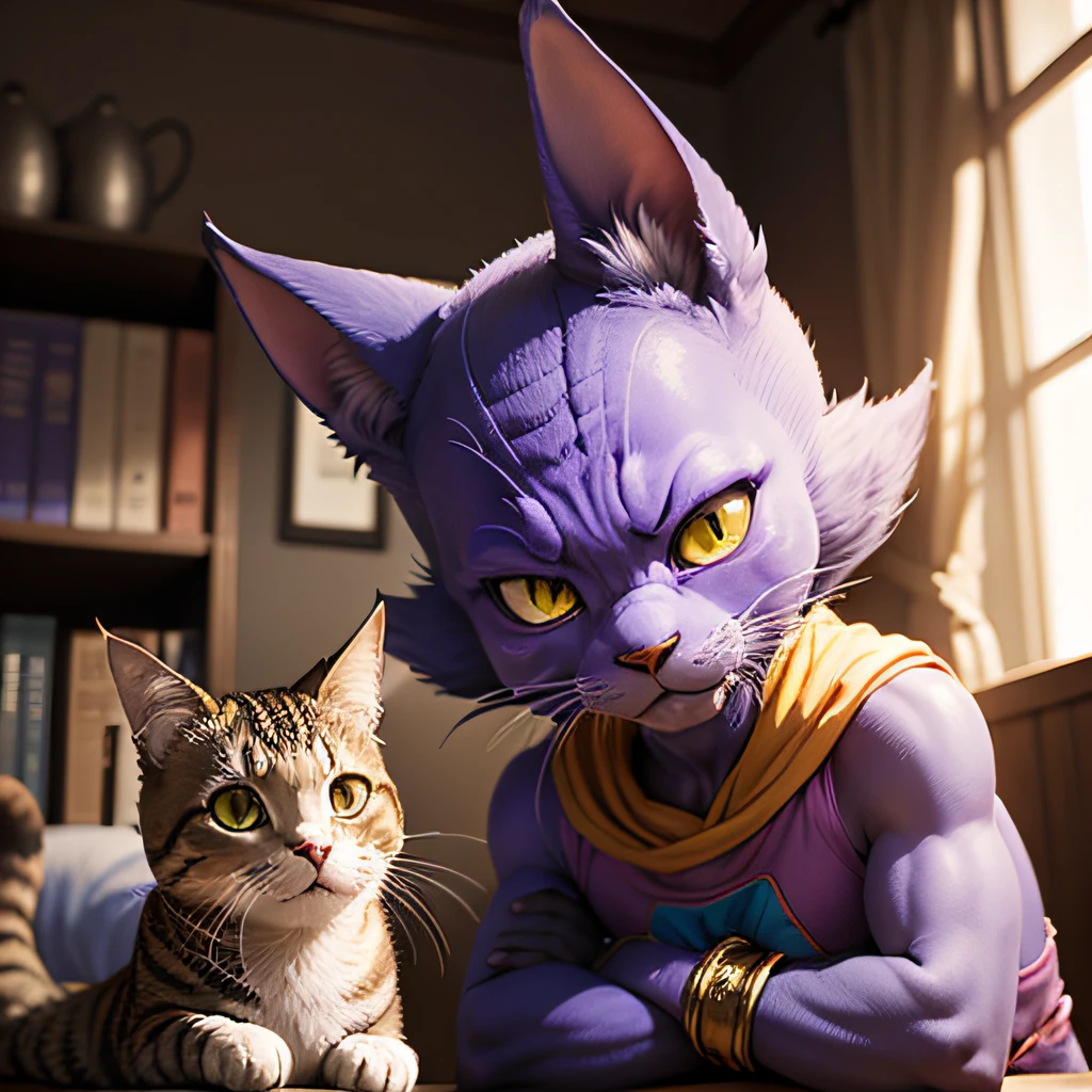 character god beerus by dragon ball super, cat --auto