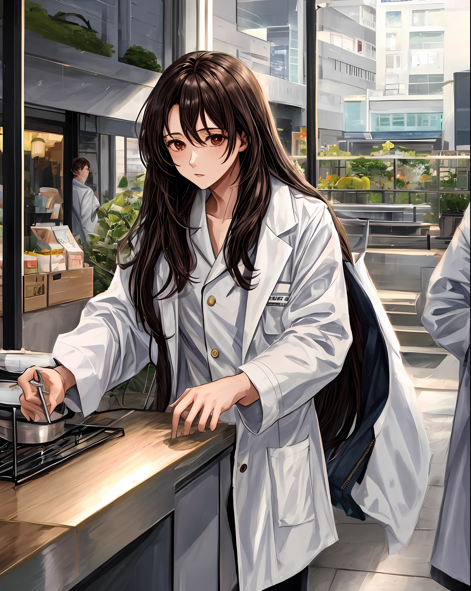 white coats,de pele branca,whaite hair,Long hair,Need,tmasterpiece