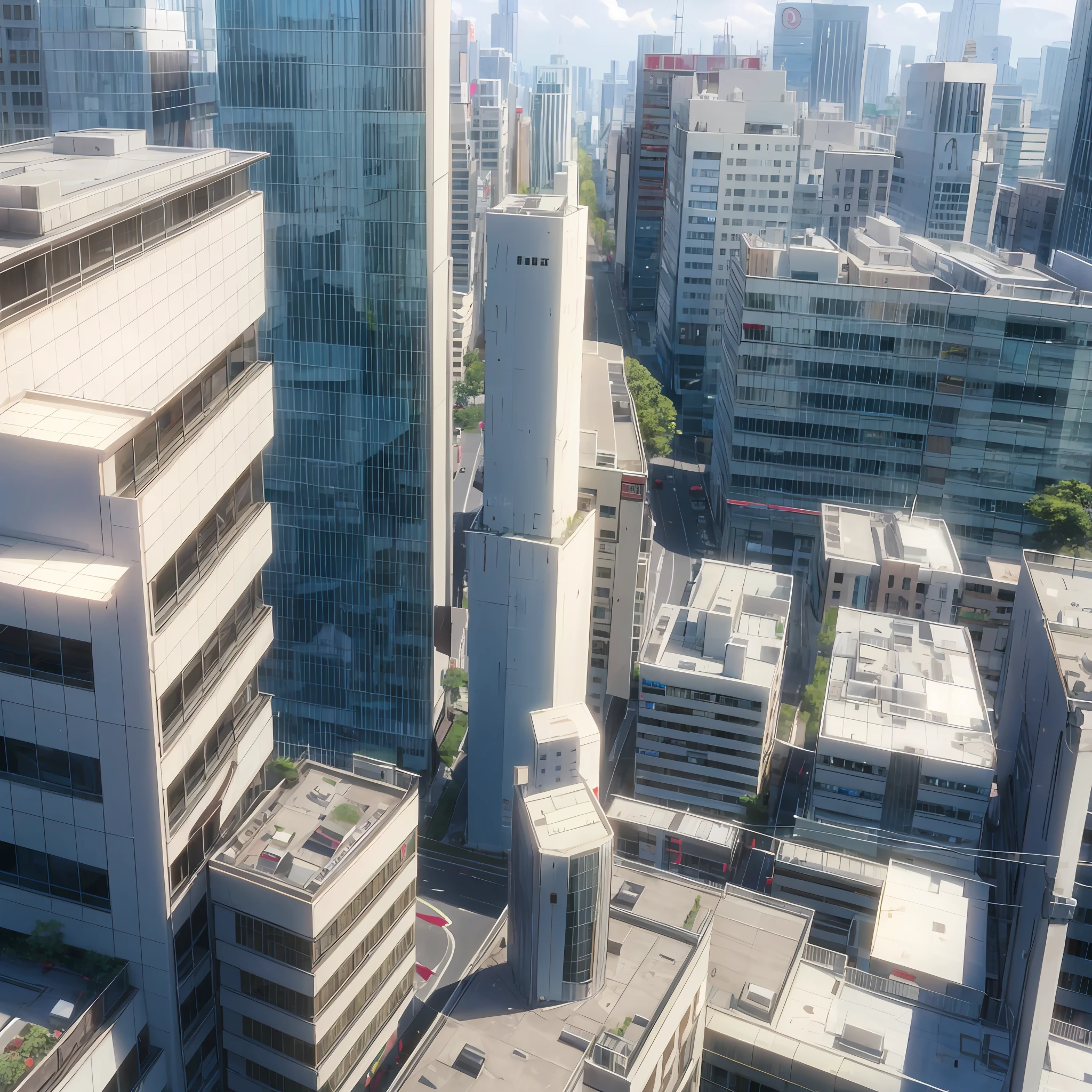 standing on top of the building,wearing a white skirt,Kizi --auto