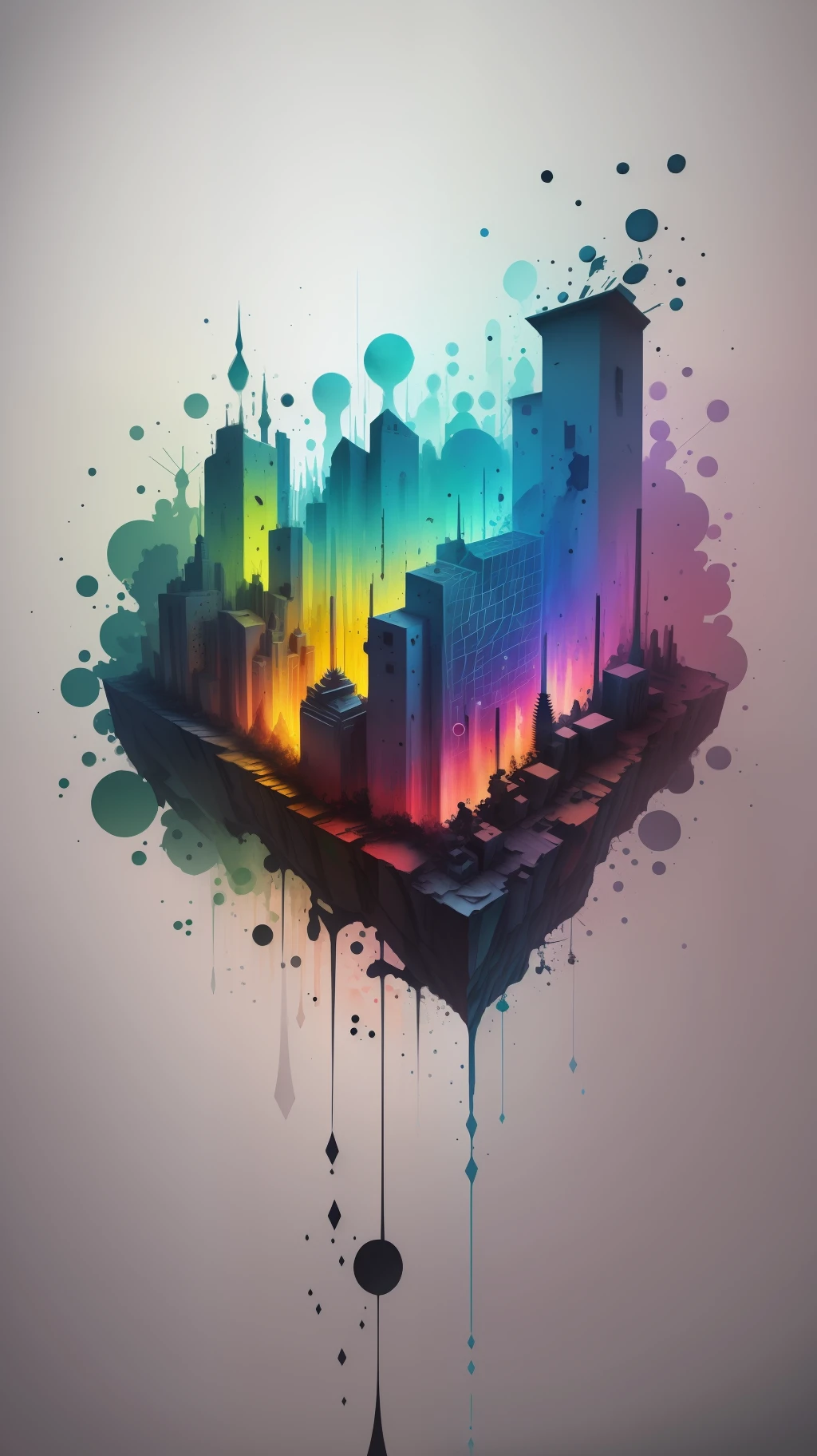 3d watercolor abstract,dark background,high resolution,high quality,colorful,green,red,blue