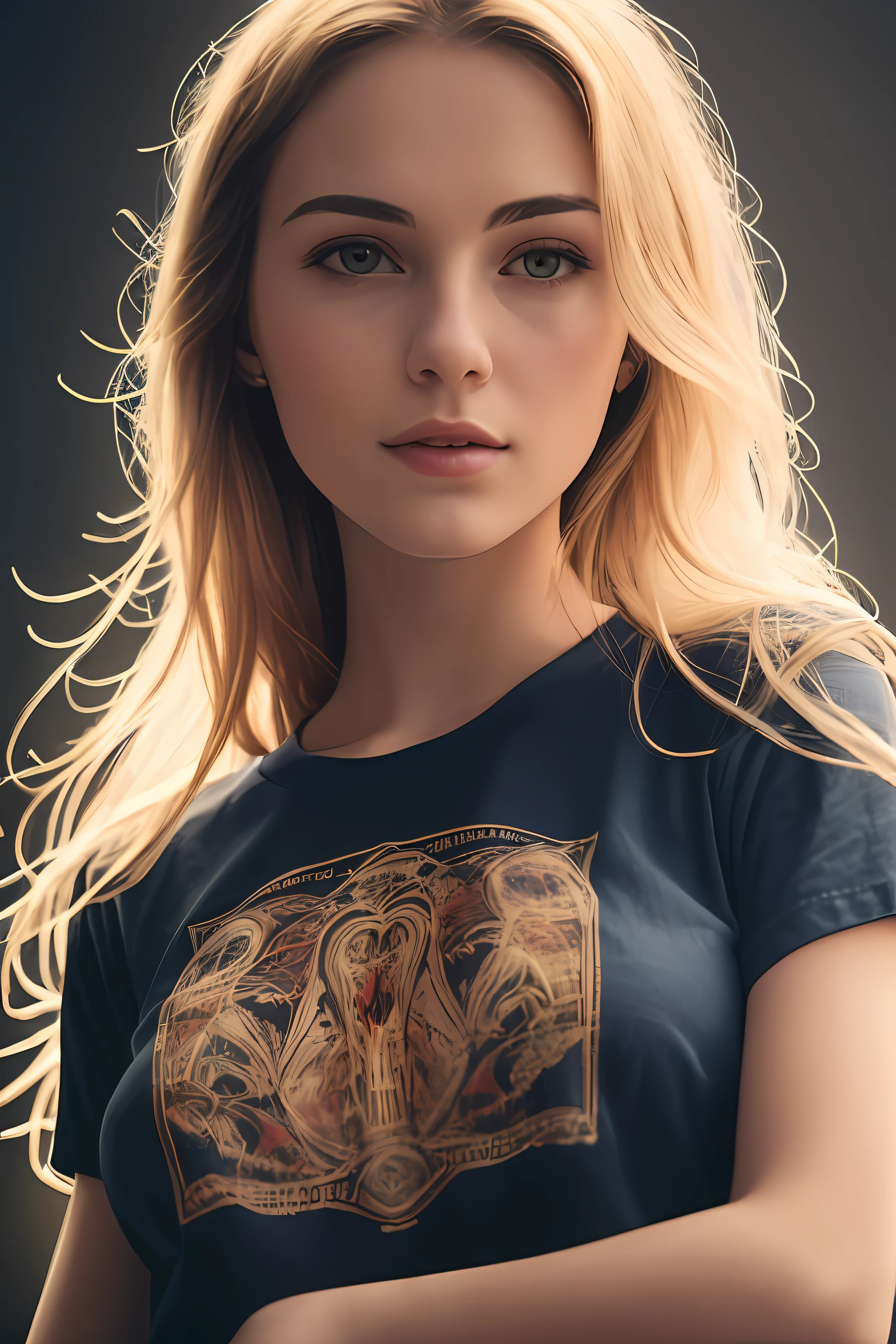 masterpiece, best quality, cinematic photo, anatomically correct,
digital artwork illustration ,
innocent 20yo woman, pale skin,
polish,
pronounced feminine features,
(stretching),
t-shirt,
straight blonde hair,
large breasts,
(cosmic background),
dark illustration style,
(8k, dynamic composition, photorealistic, sharp focus), elaborate background, cinematic, rule of thirds,
backlight,
film grain,
intricate details,
fine details,