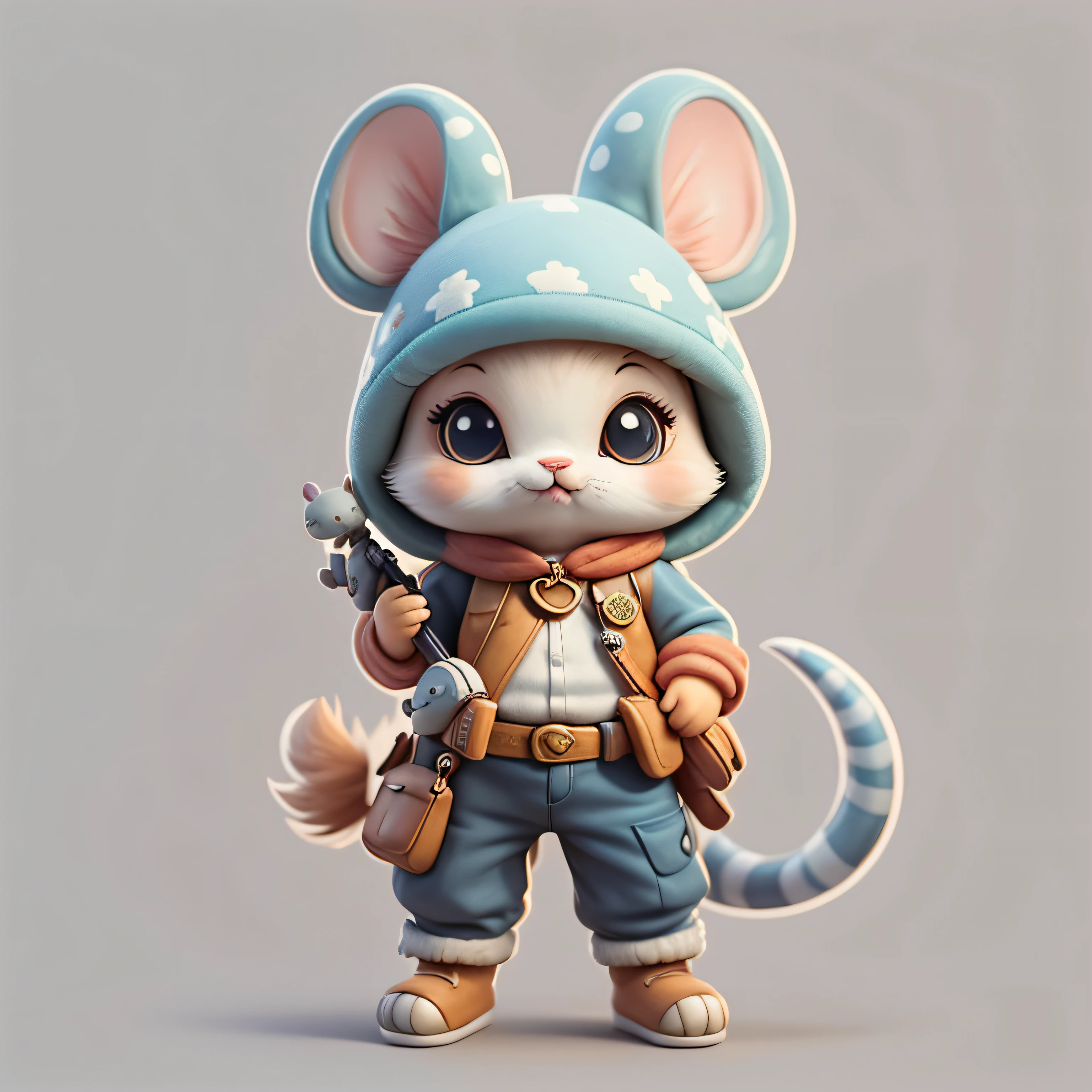 "Imaginative concept art of a cute creature inspired by Lora, with the appearance of a mouse and dressed as a policeman. (CuteCreatures tag weighted at 0.9)" clipart