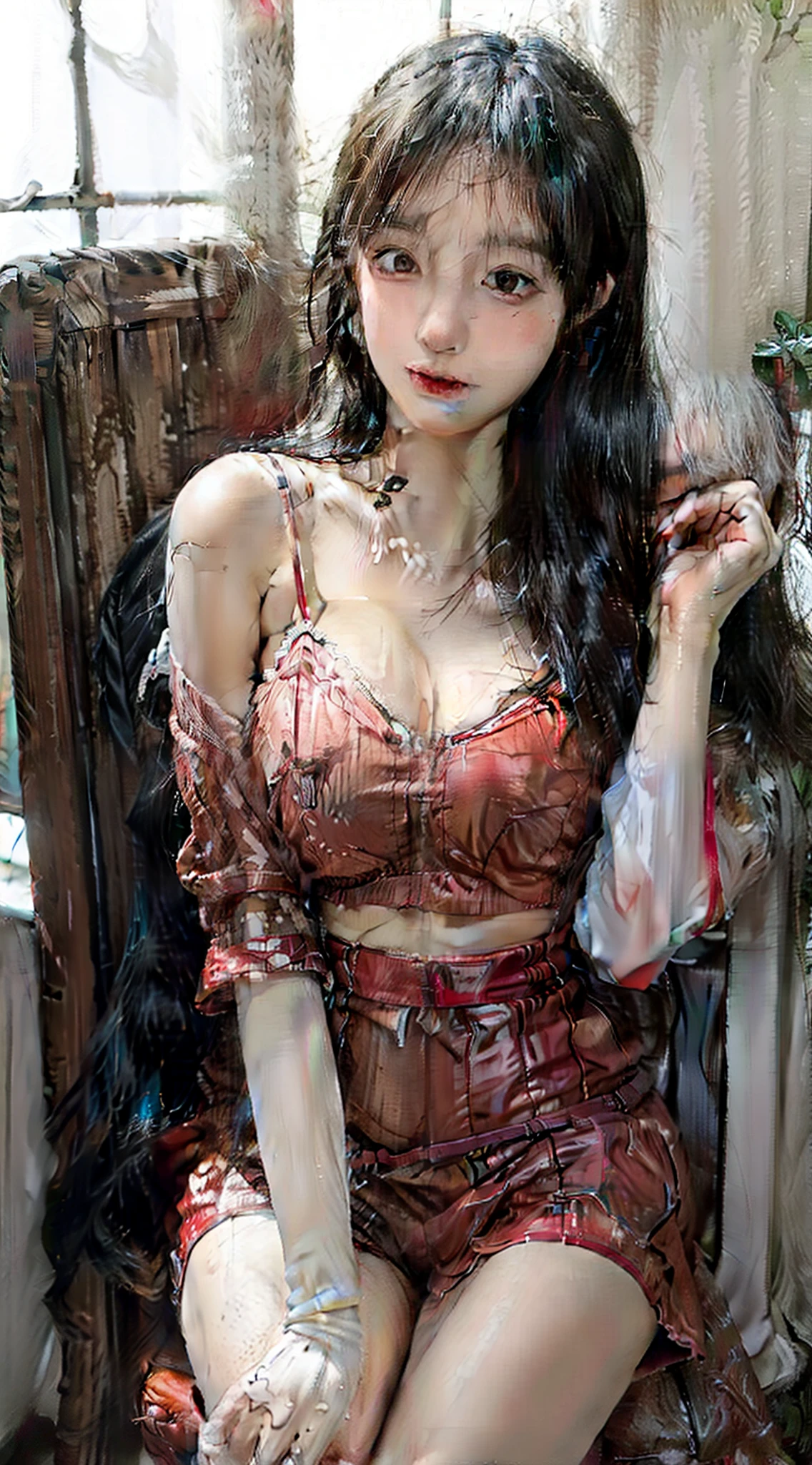 Red translucent top，Texture，k hd，Light sense