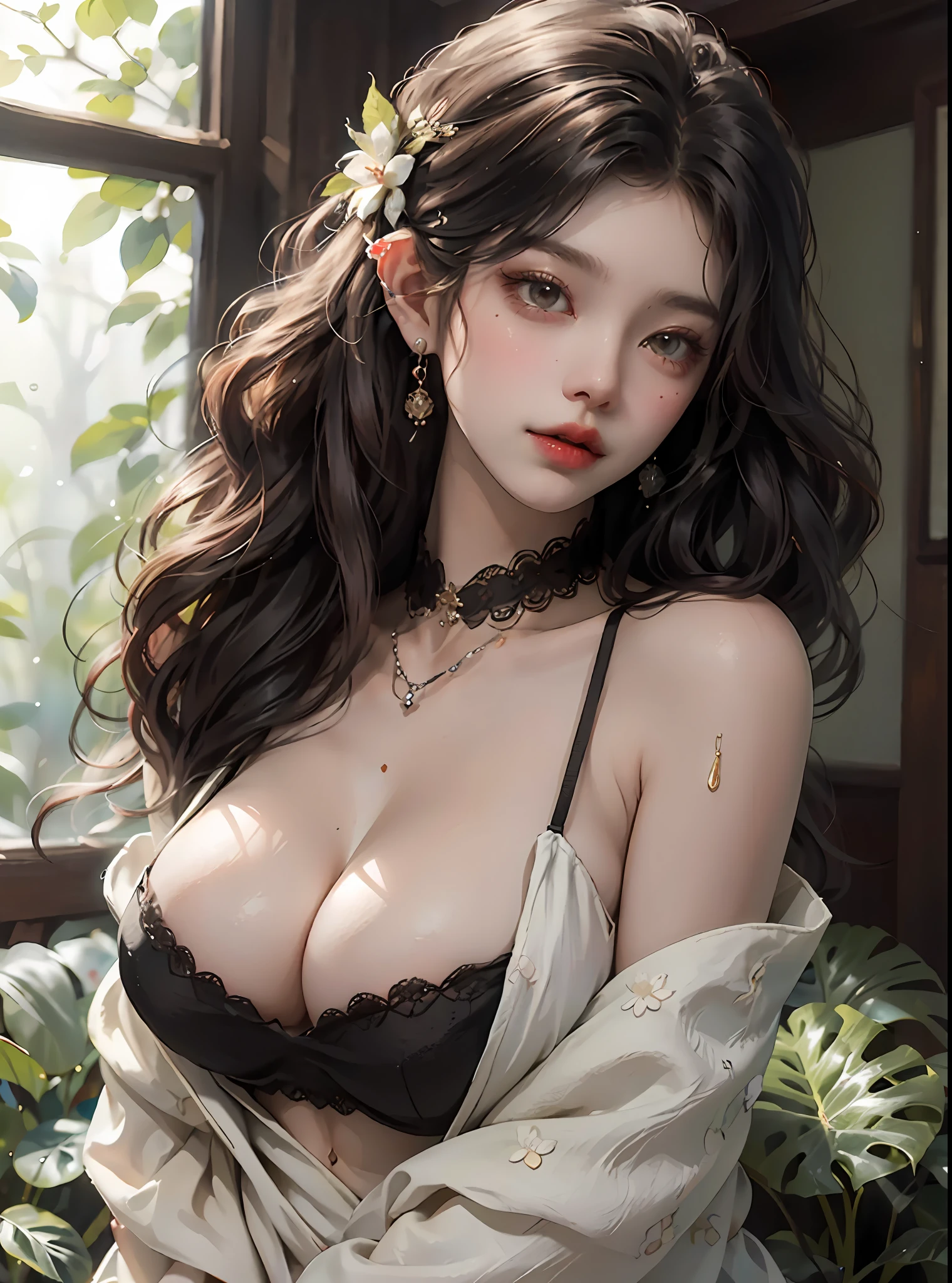 (Best Quality, 8k, 32k, Masterpiece, UHD:1.3), (Photo of Attractive Korean Woman), 1 Girl, (super huge Boobs:1.2), ( wavy white hair), Abs, Perfect Body, Ultra Detailed Face, Detailed Lips, Lust Eyes, double eyelids, on the grass, (seductive), ((aroused:1.5)), ((areolae slip)), Full body, black sheer lingerie, elf, black sheer underwear, lace nightdress, wave white hair, japanese goddess, lying on her back, gorgeous maid, beautiful asian girl, korean girl, japanese model, japanese, asian girl, sexy girl, asian, sakimichan, korean woman, seductive, lovely woman, captivating and enticing, (RAW photo: 1.2), top quality, beautiful detailed girl, from below, bob, highly detailed eyes and face, beautiful detailed eyes, huge file size, high resolution, 8k wallpaper, fine detail, highly detailed ticker uniform 8k wallpaper, light on face, movie lighting, 18 year old girl, sexy pose, (photorealism: 1.4), illustration, Super detail, masterpiece, shy look, shy, lewd,very big tits,very huge boobs, (super huge Boobs:1.3), double breasts, seductive, wet skin, necklace, earings, sexy, bare shoulders, bare waist, bare thighs, bare breast, flowers on hair, in the forest